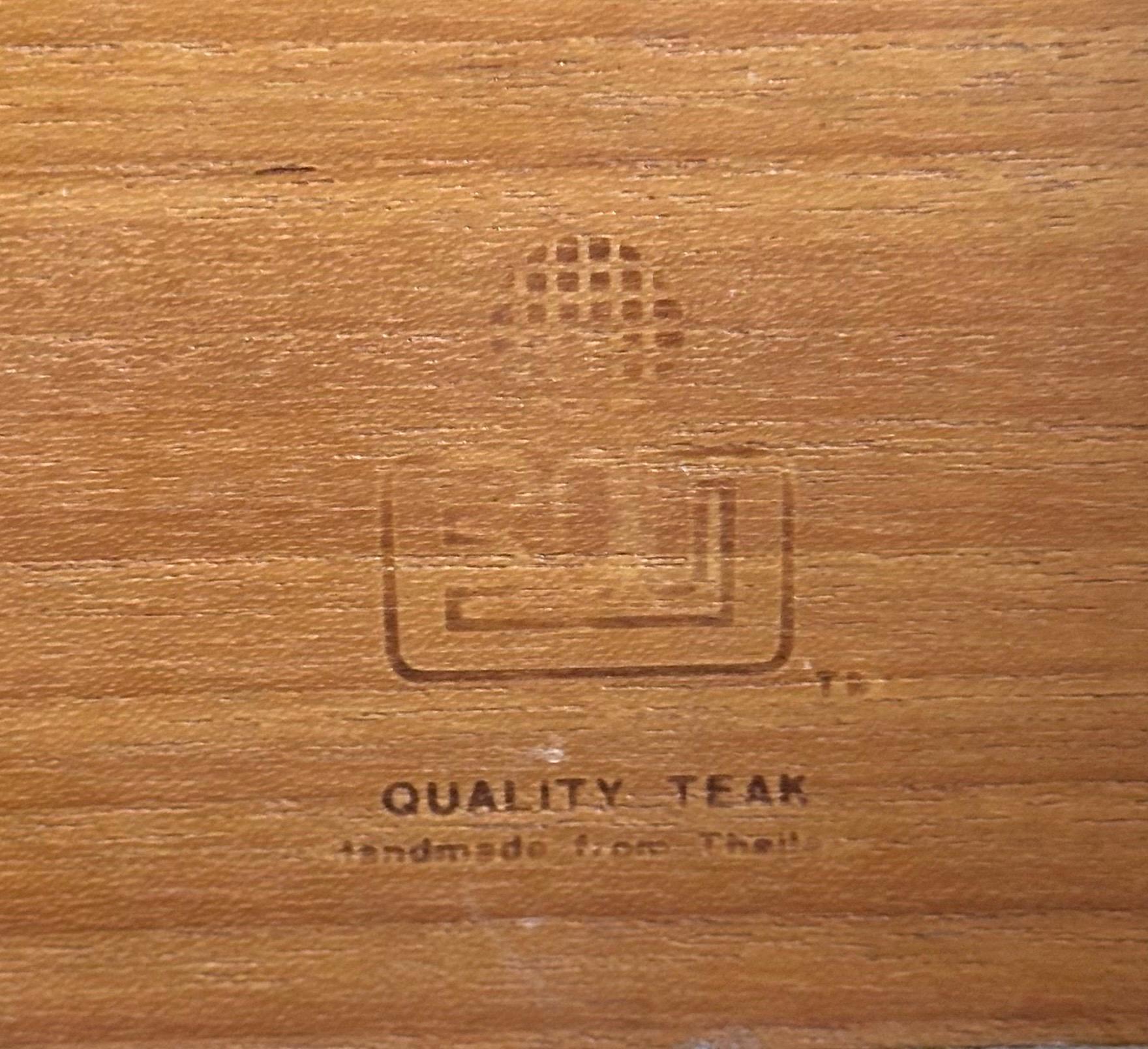 Modernist Long Solid Teak Storage Box For Sale 7
