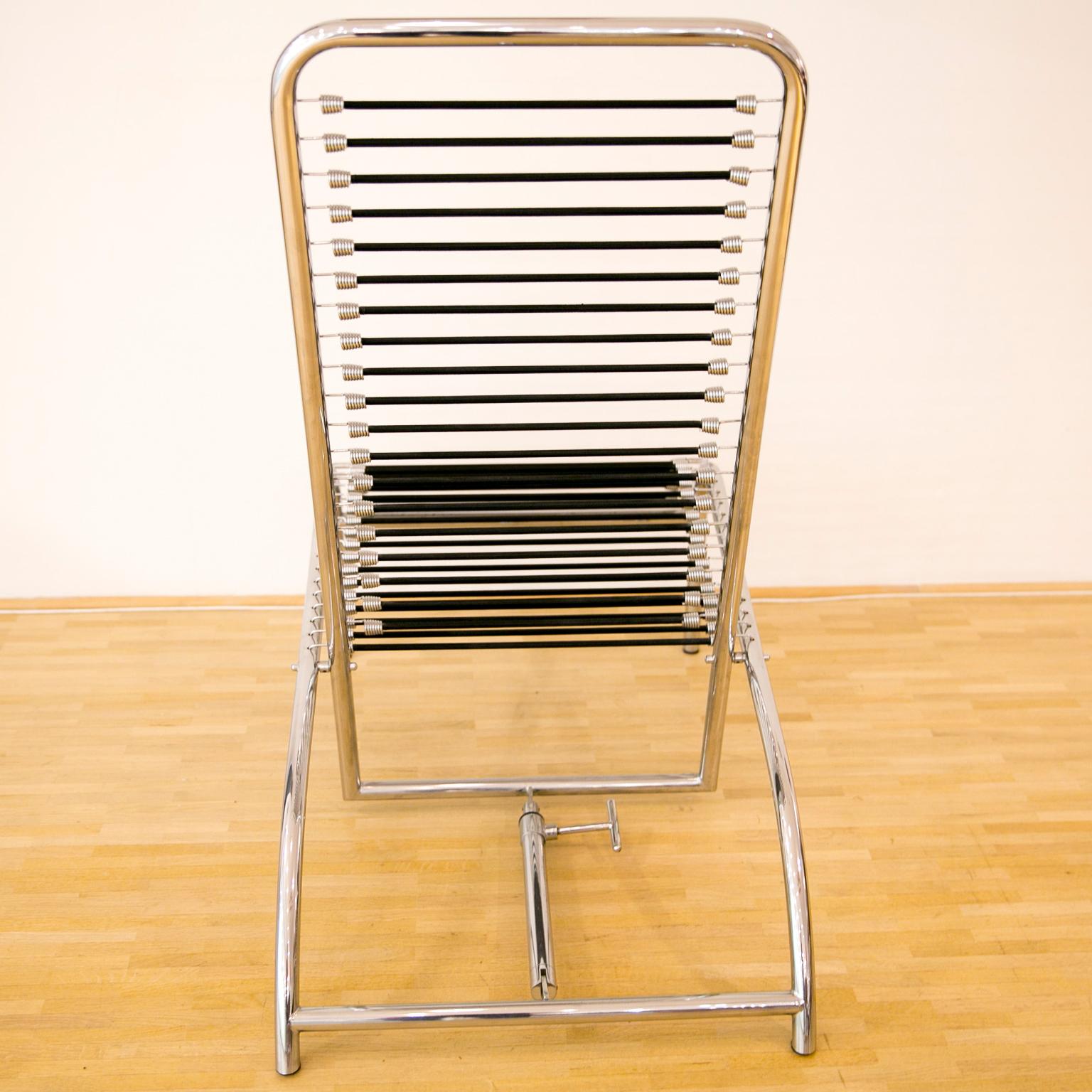 French Modernist Lounge Chair by René Herbst For Sale
