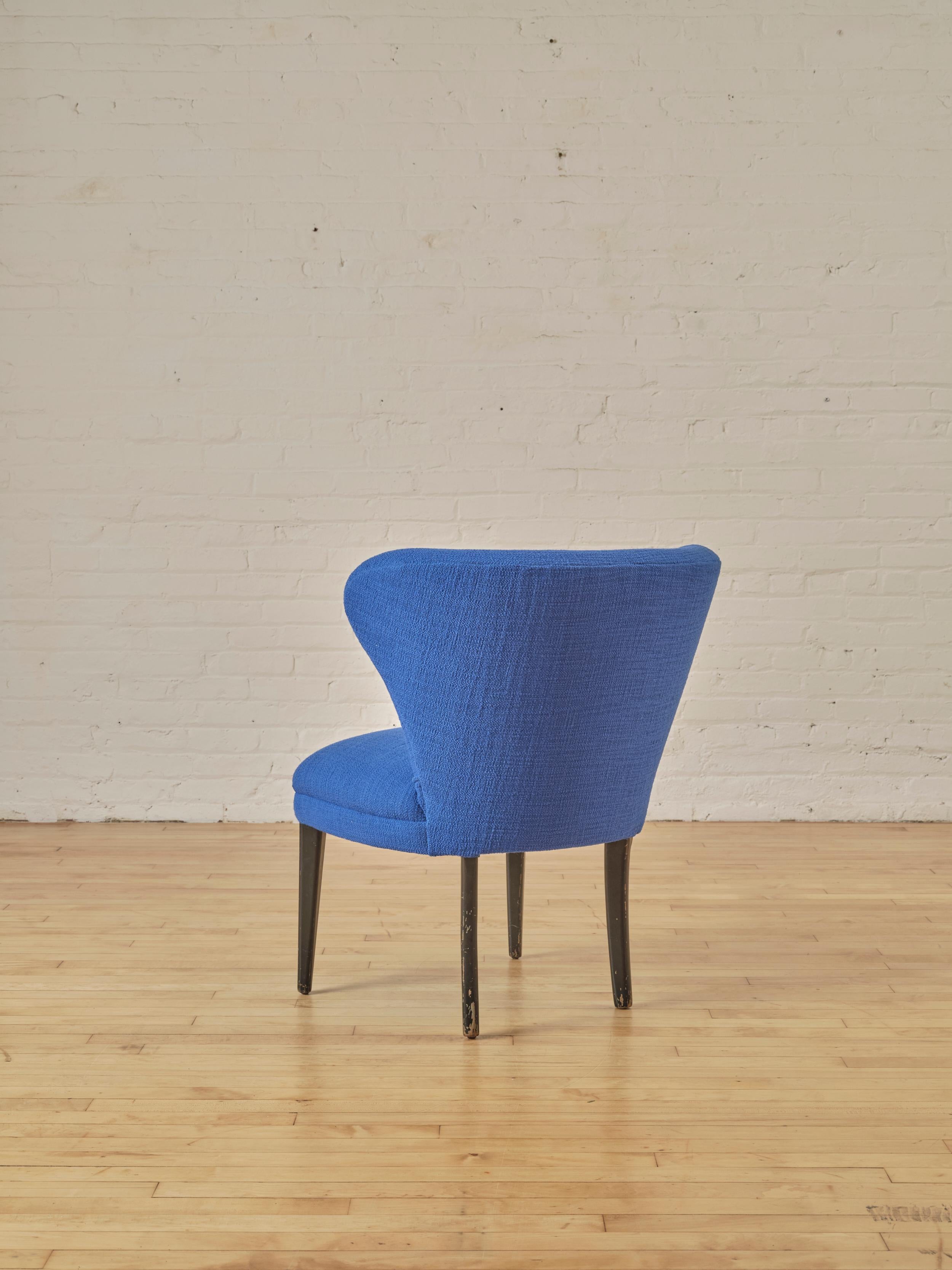 Mid-Century Modern Modernist Lounge Chair in Dedar Milano Fabric For Sale