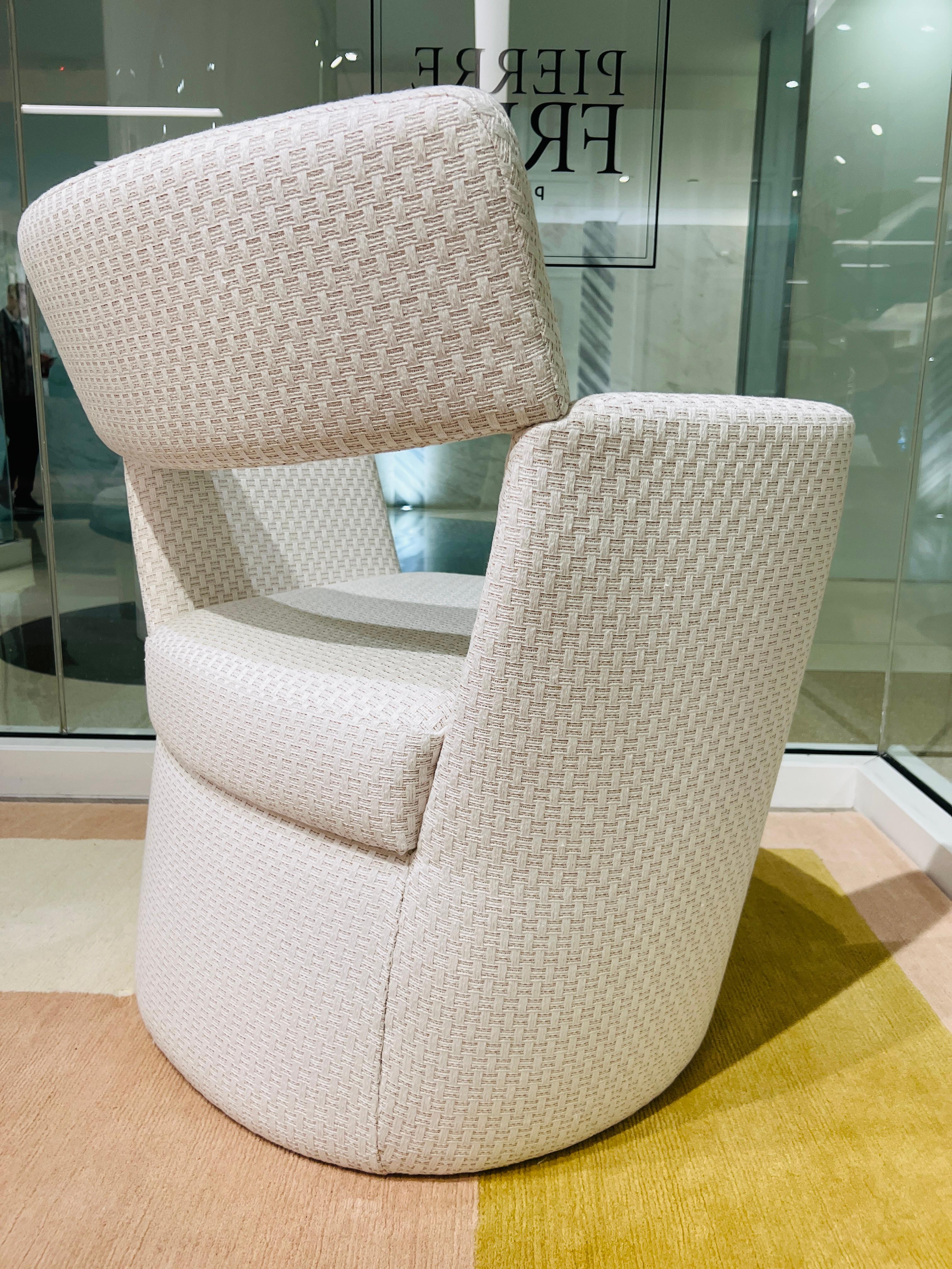 Contemporary Modernist Woven Lounge Chair by Pierre Frey