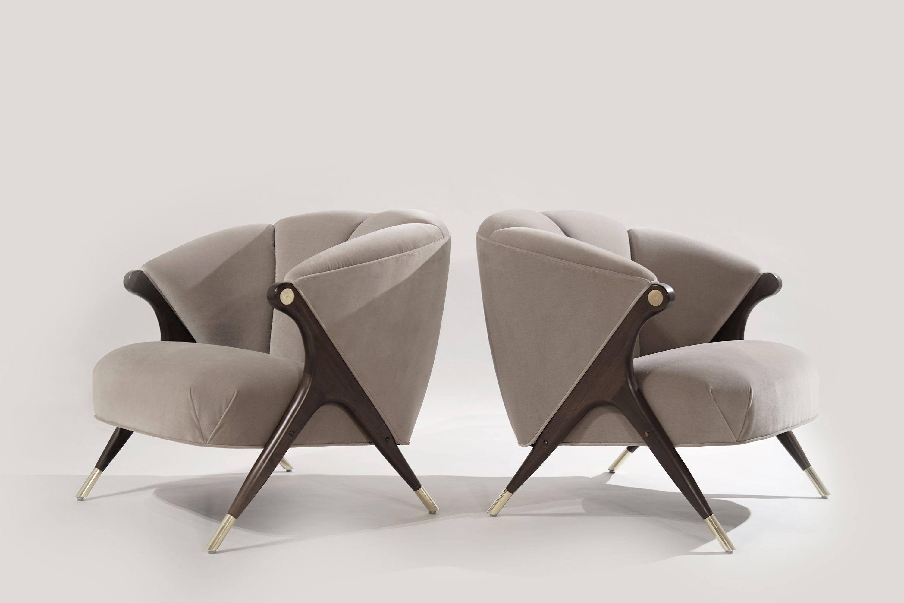 Mid-Century Modern Modernist Lounge Chairs by Karpen of California