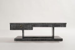 Modernist Low-Profile Cerused Coffee Table