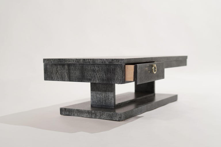 Modernist LowProfile Cerused Coffee Table For Sale at 1stDibs
