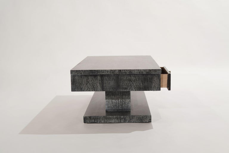 Modernist LowProfile Cerused Coffee Table For Sale at 1stDibs