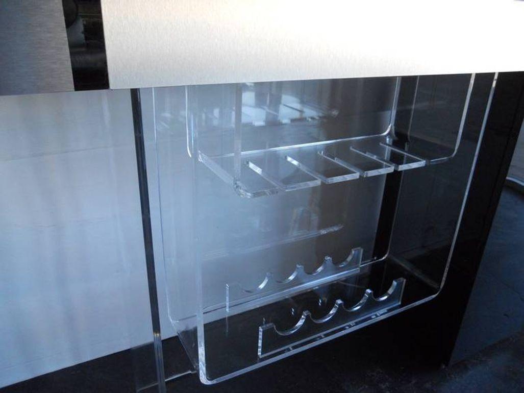 Metal Modernist Lucite Bar Set in the style of Charles Hollis Jones. U.S.A. 1960's For Sale