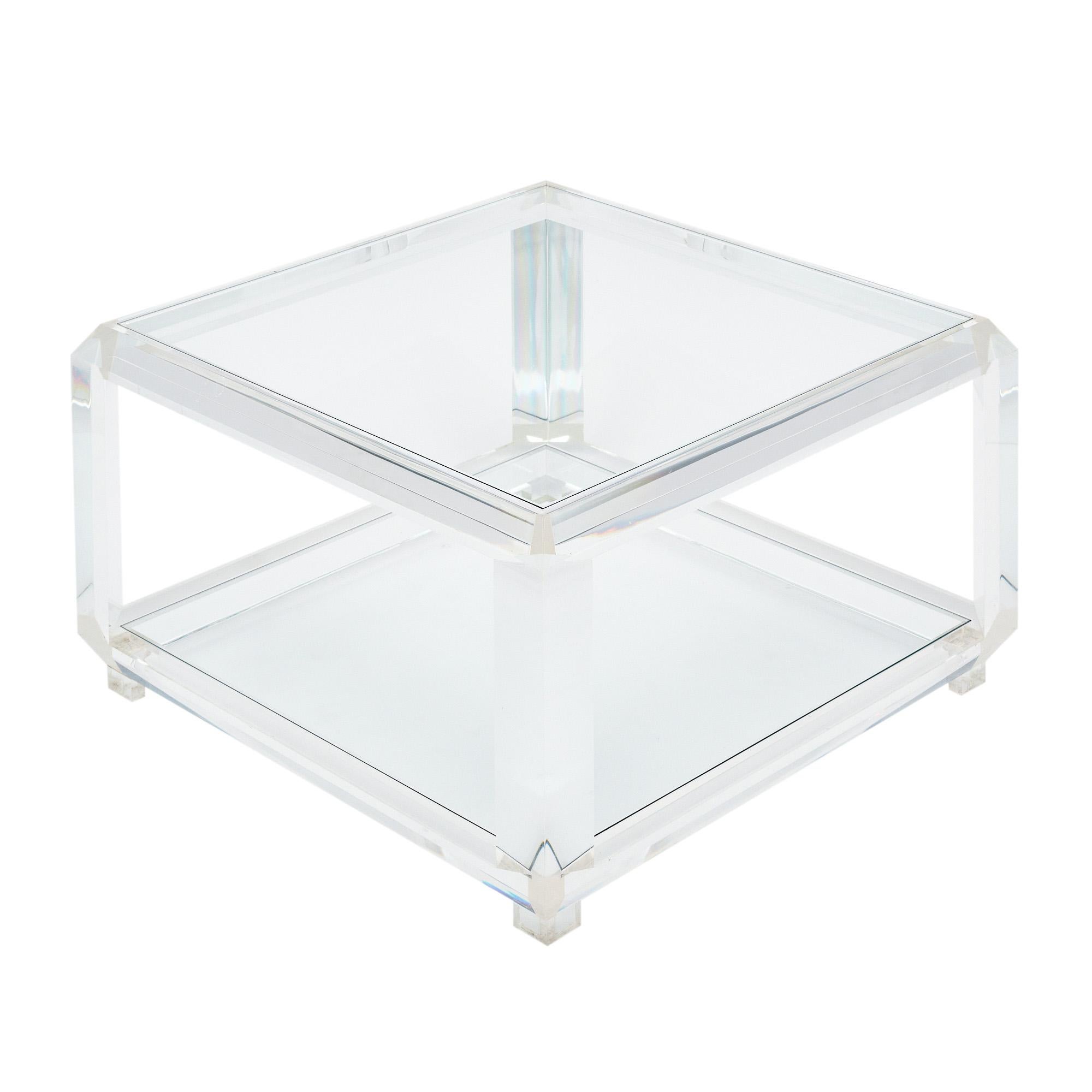 Modernist Lucite Coffee Tables by Marc Micoud In Good Condition For Sale In Austin, TX