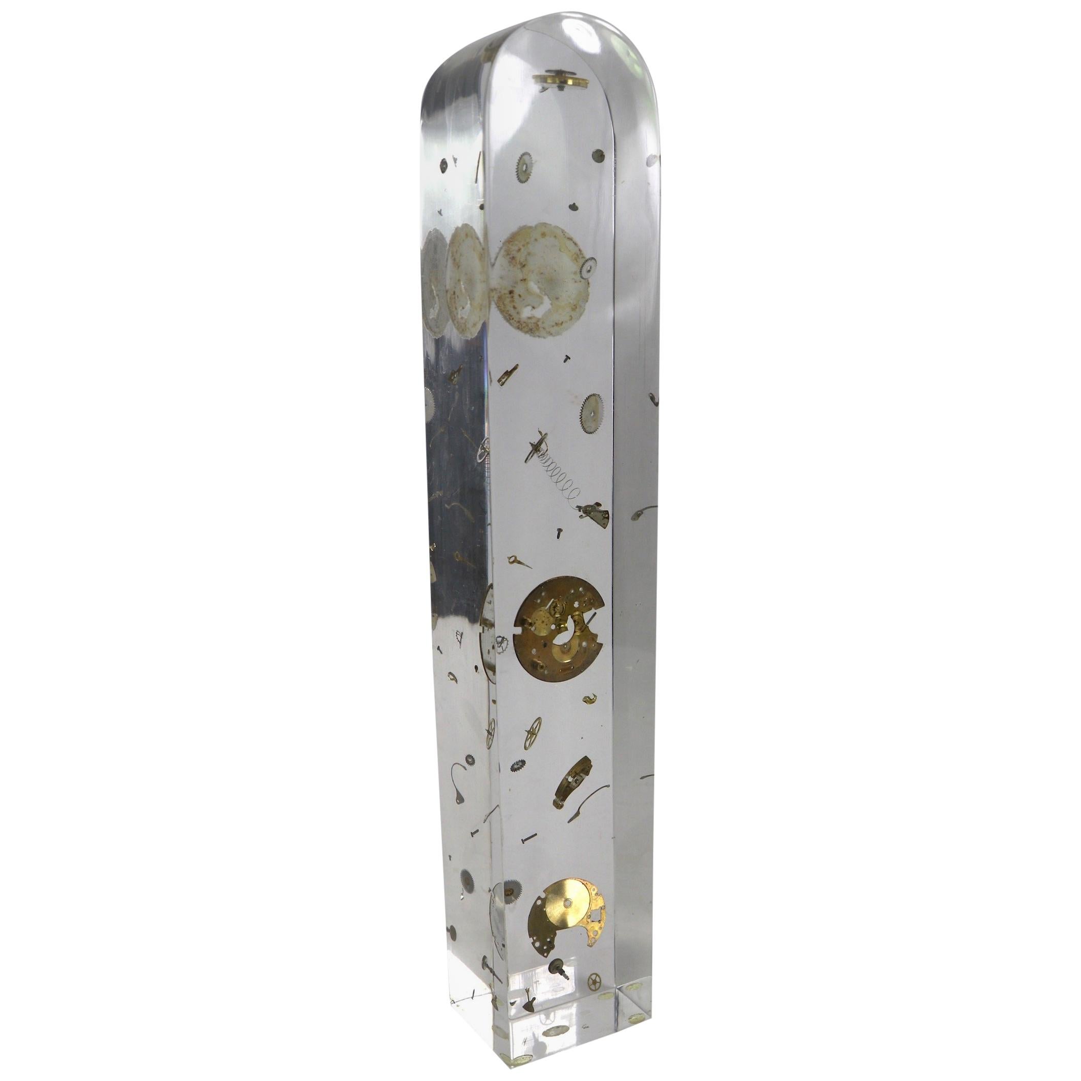 Modernist Lucite Exploded Watch Sculpture