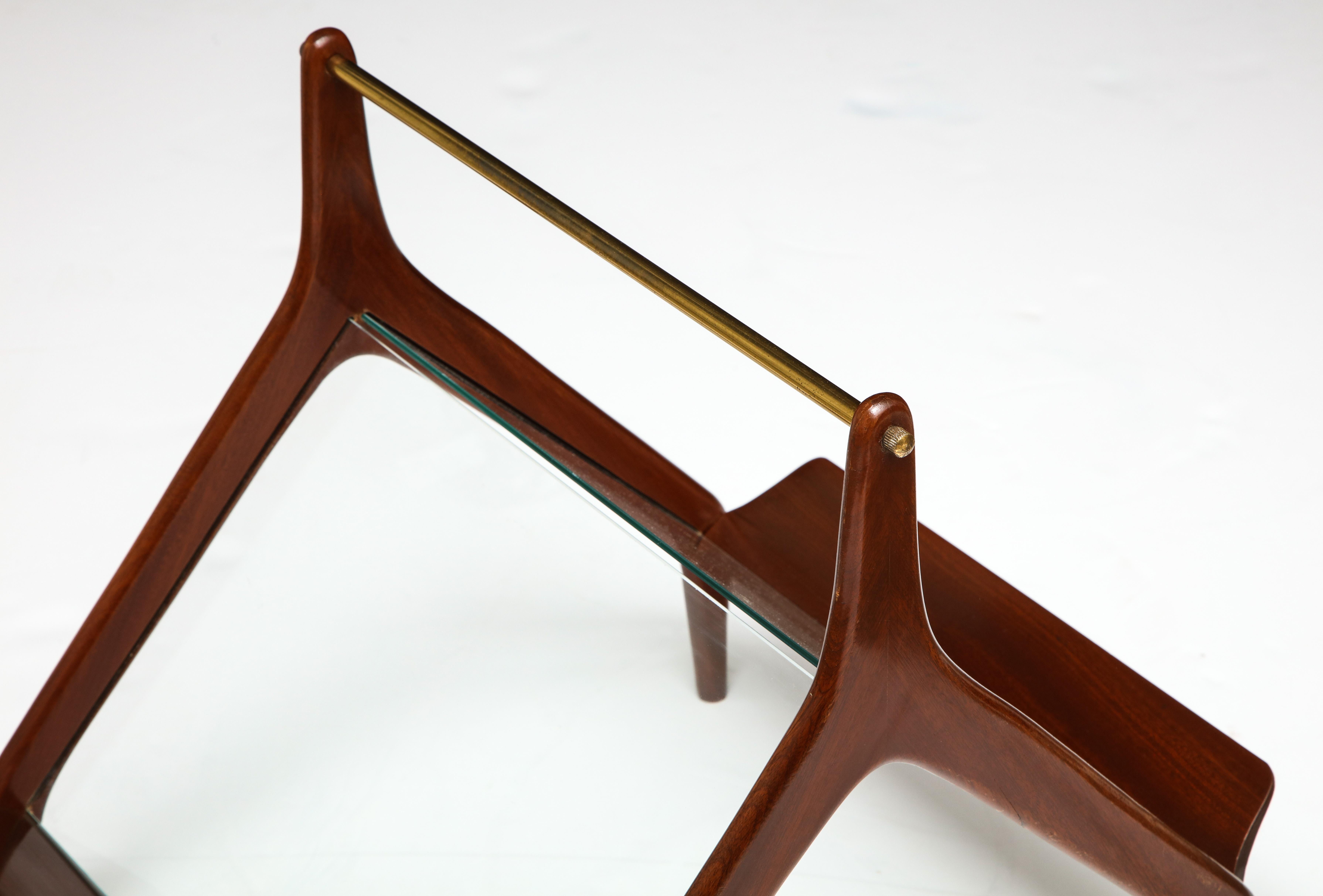 Mid-20th Century Modernist Magazine Rack Attributed to Ico Parisi, Italy, 1950s For Sale