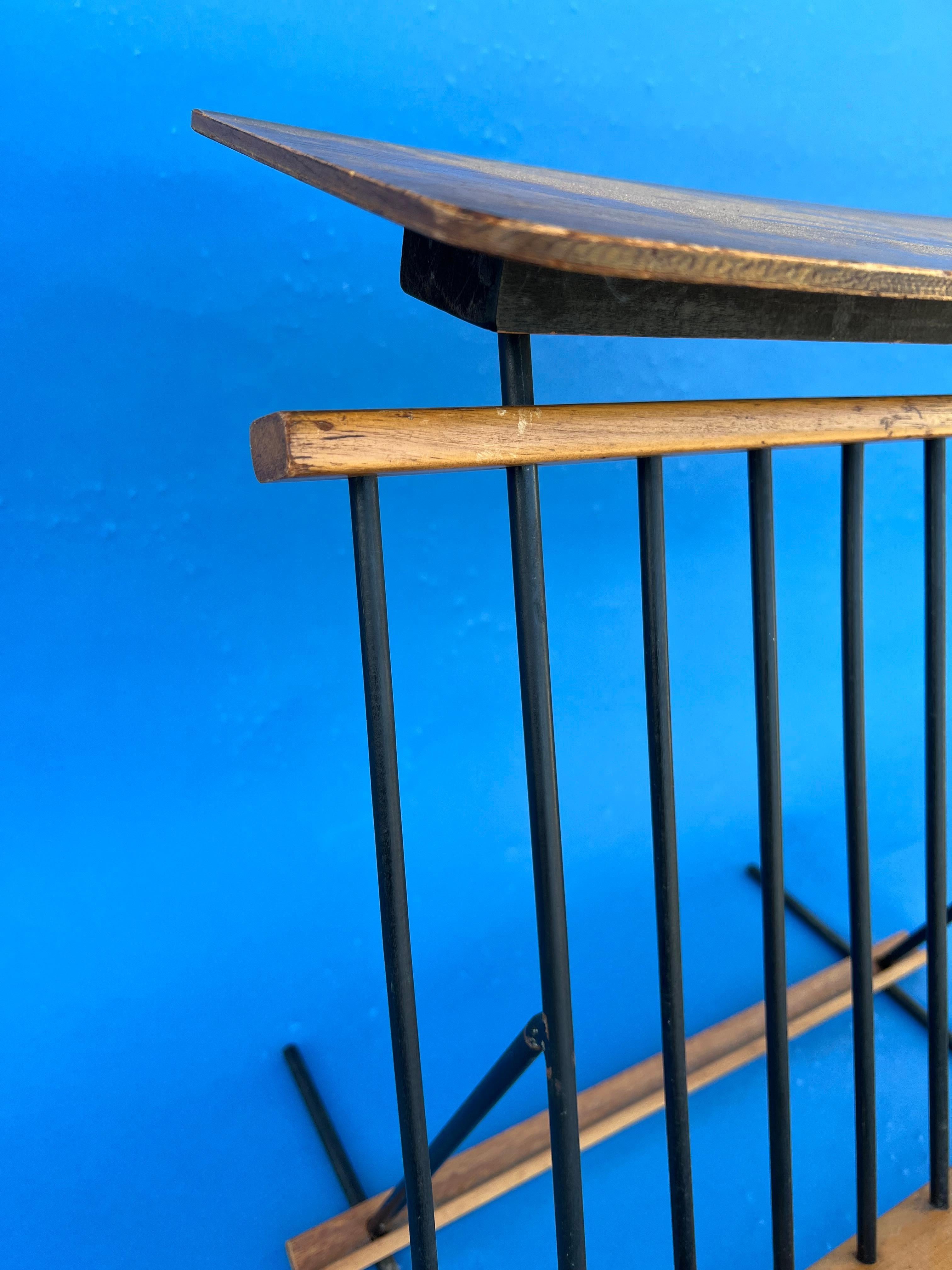Steel Modernist Magazine Table ca' 1950's For Sale