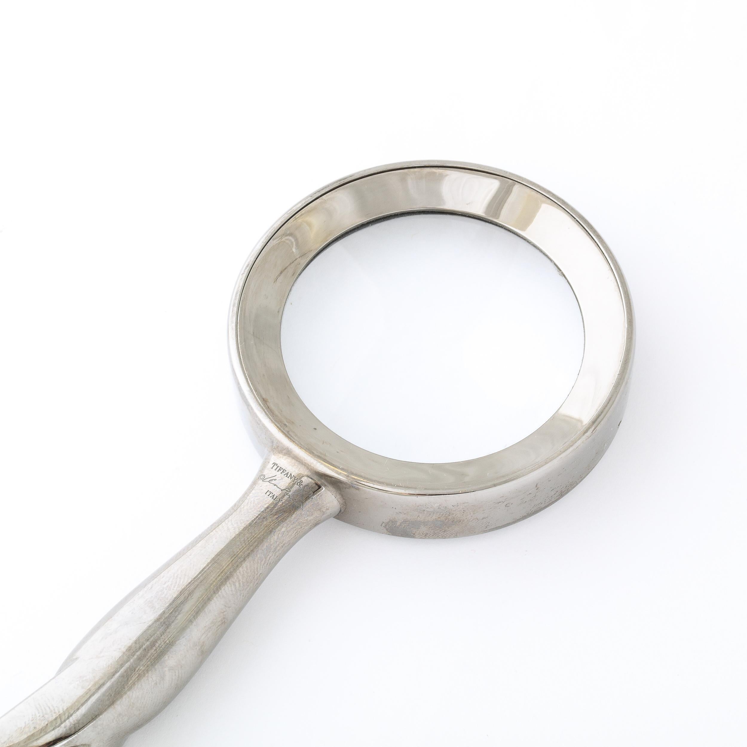 Late 20th Century Modernist Magnifying Glass in Gunmetal by Elsa Perretti for Tiffany and Co