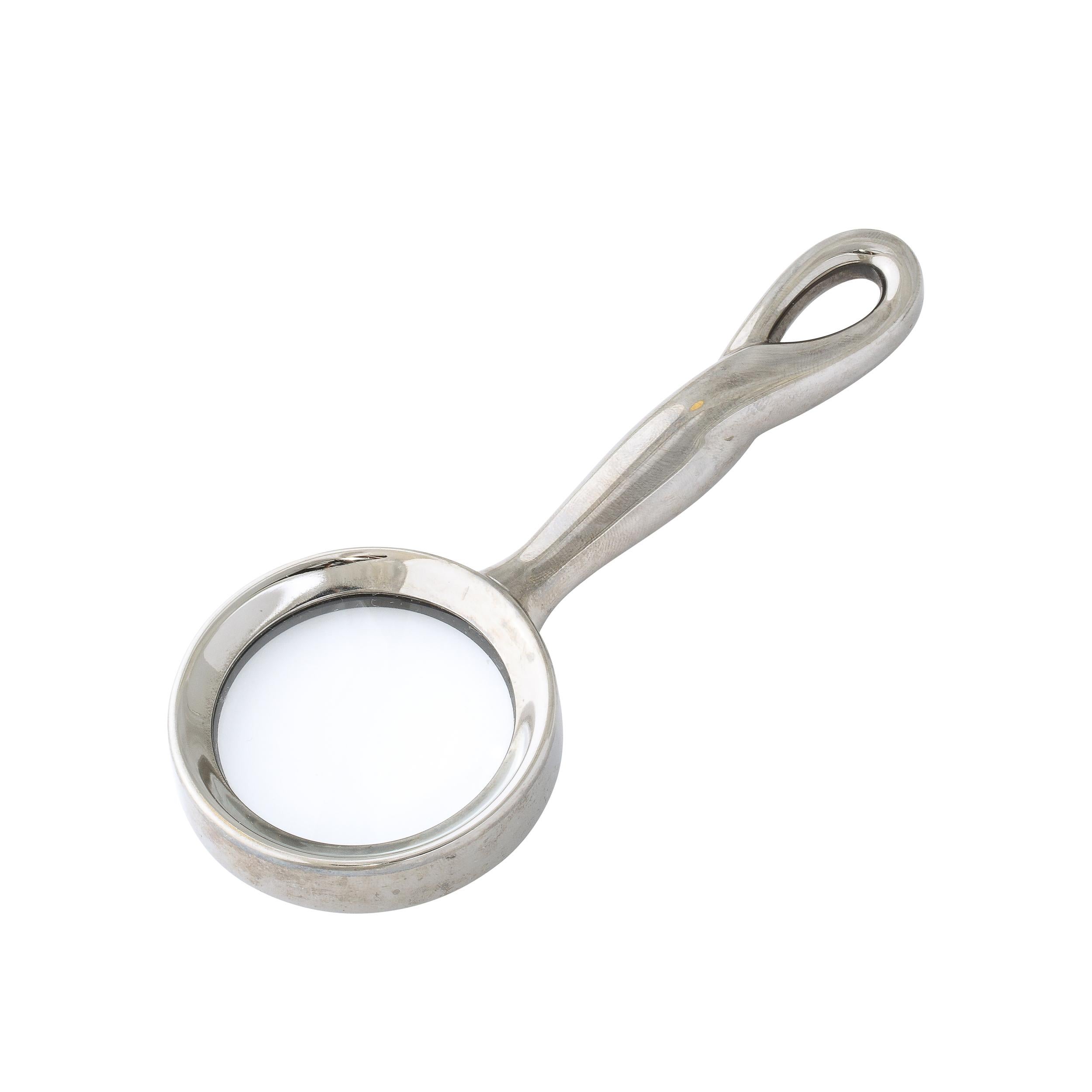 Modernist Magnifying Glass in Gunmetal by Elsa Perretti for Tiffany and Co