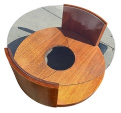 Modernist Mahogany and Glass Coffee or Cocktail Table by Gilbert Rohde