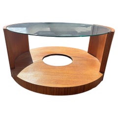 Modernist Mahogany and Glass Coffee or Cocktail Table by Gilbert Rohde