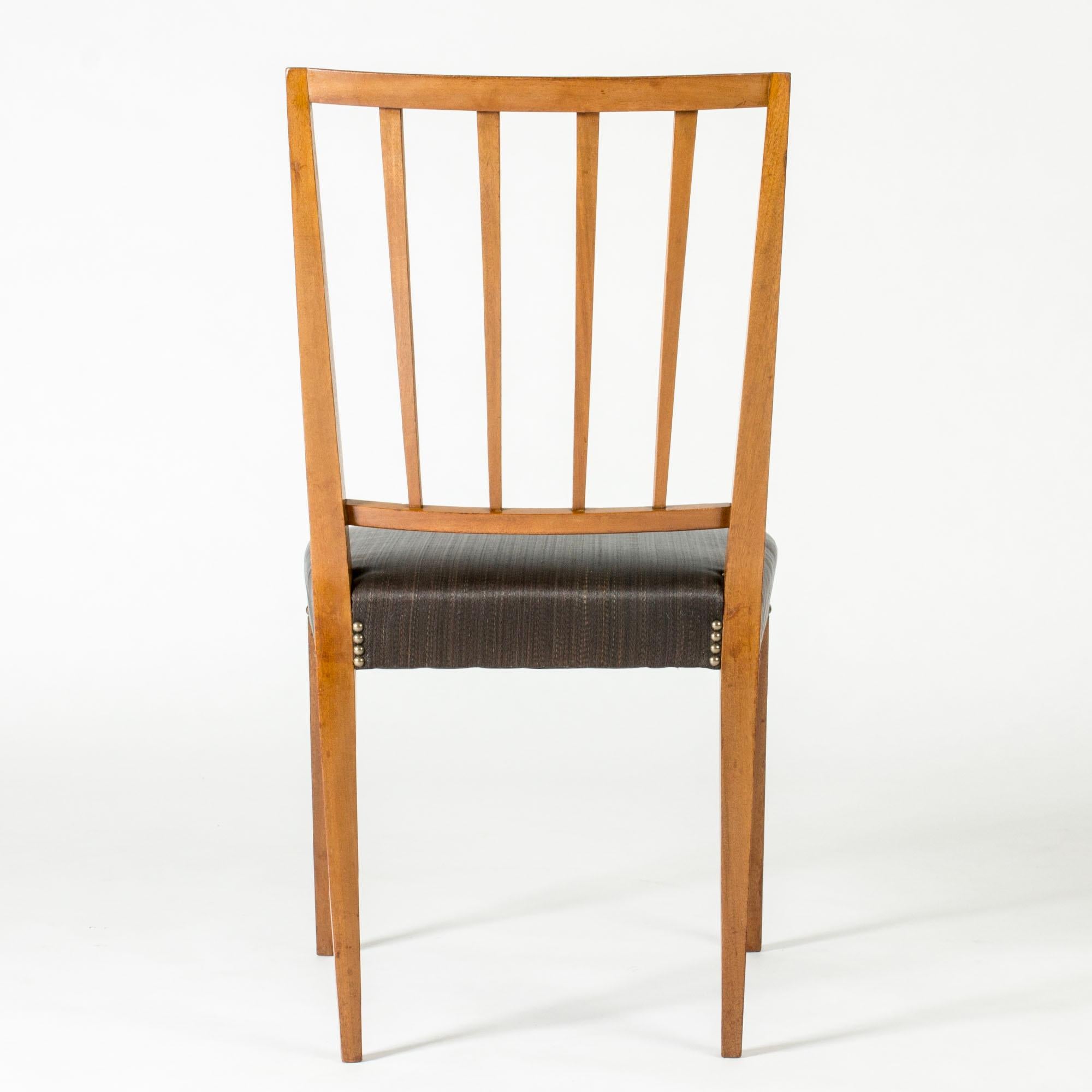 Acajou Chaises de salle à manger modernistes en acajou et crin de cheval, Josef Frank, Suède, années 1940 en vente