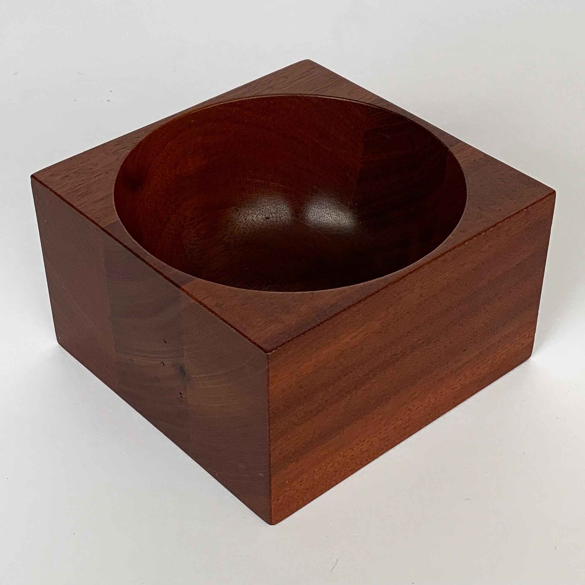 Modernist Mahogany Bowl by John Sage 3