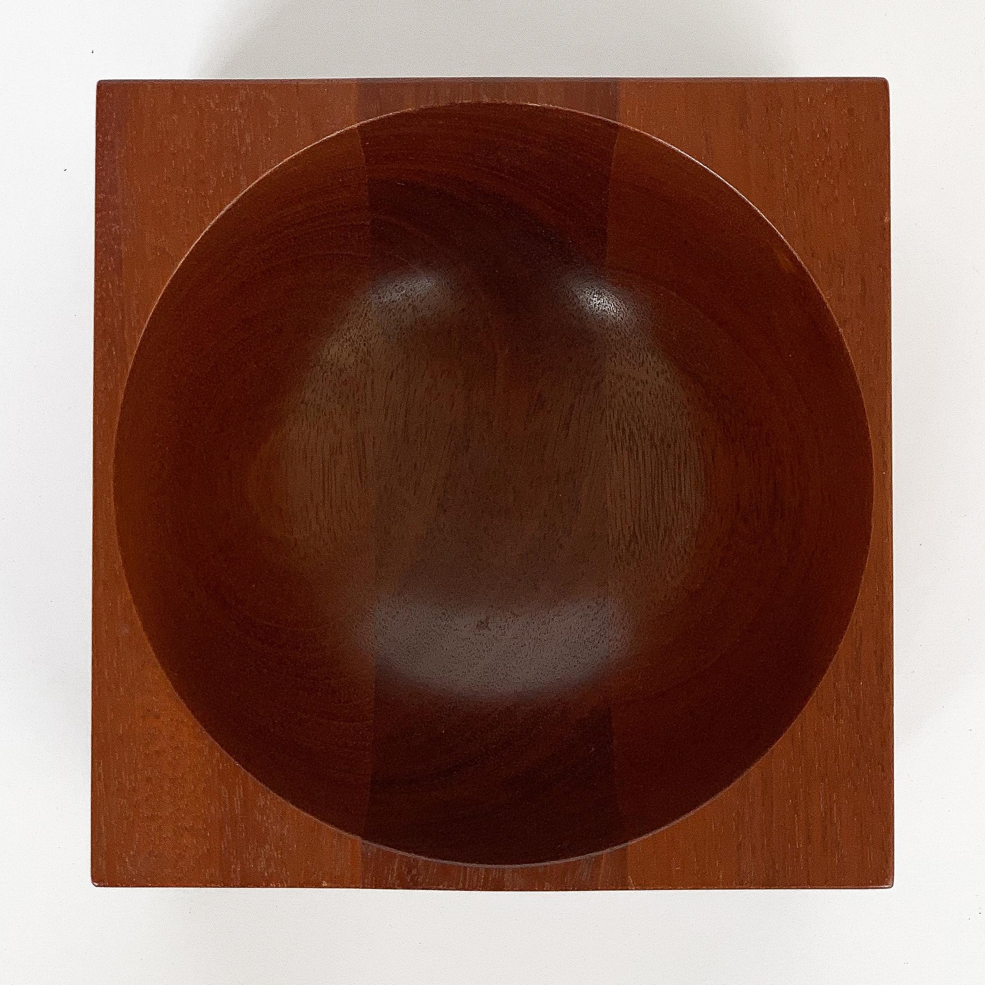 Modernist Mahogany Bowl by John Sage 4