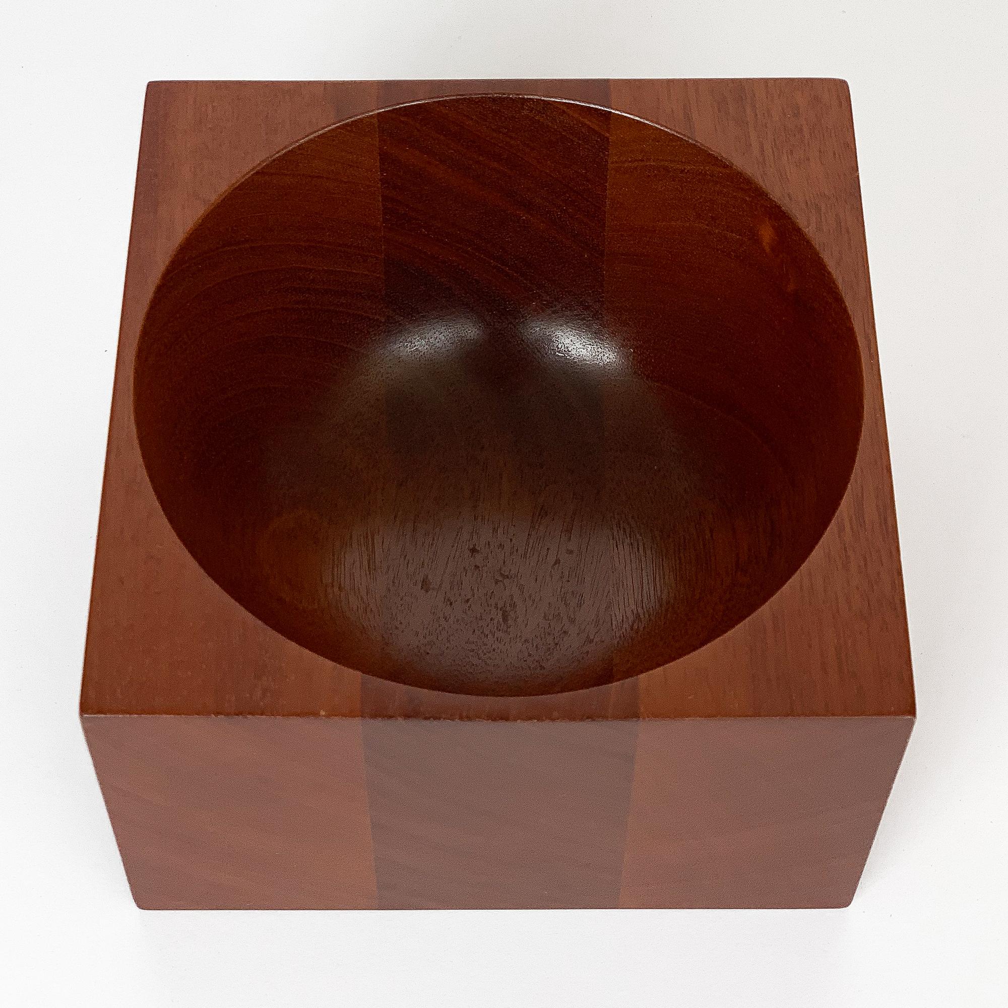 Modernist Mahogany Bowl by John Sage 5