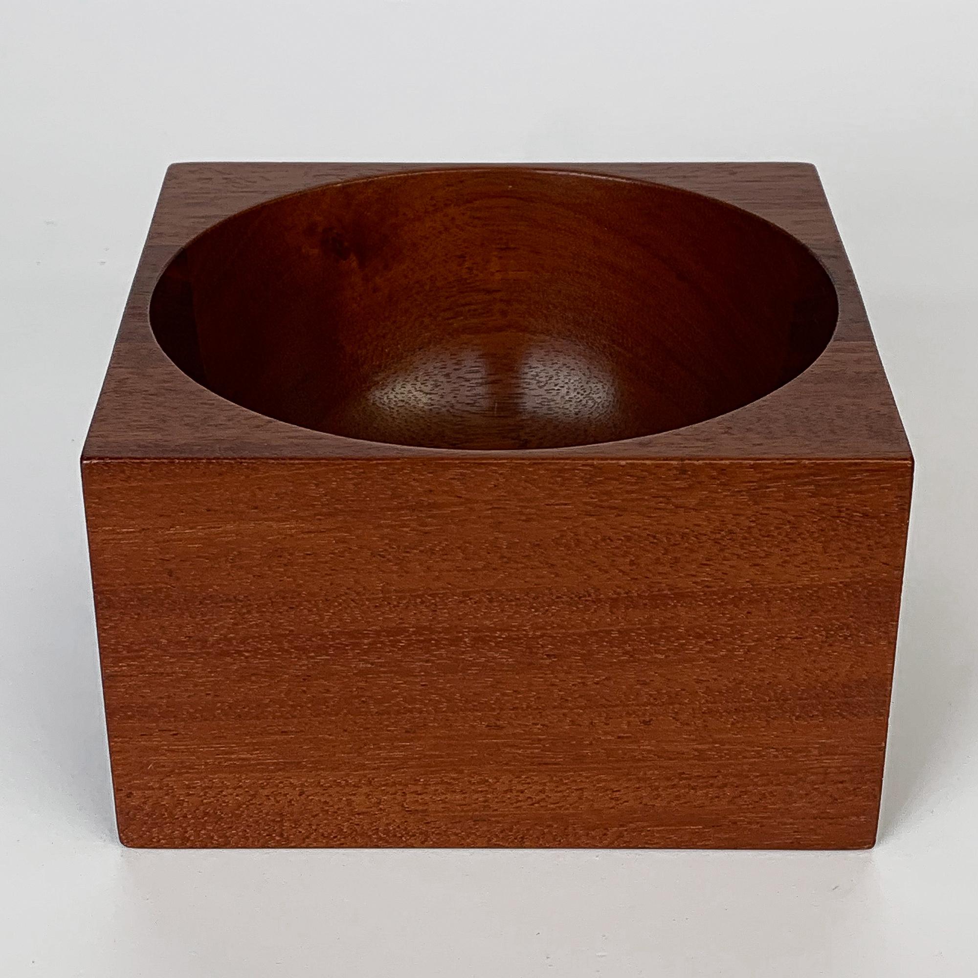 American Modernist Mahogany Bowl by John Sage