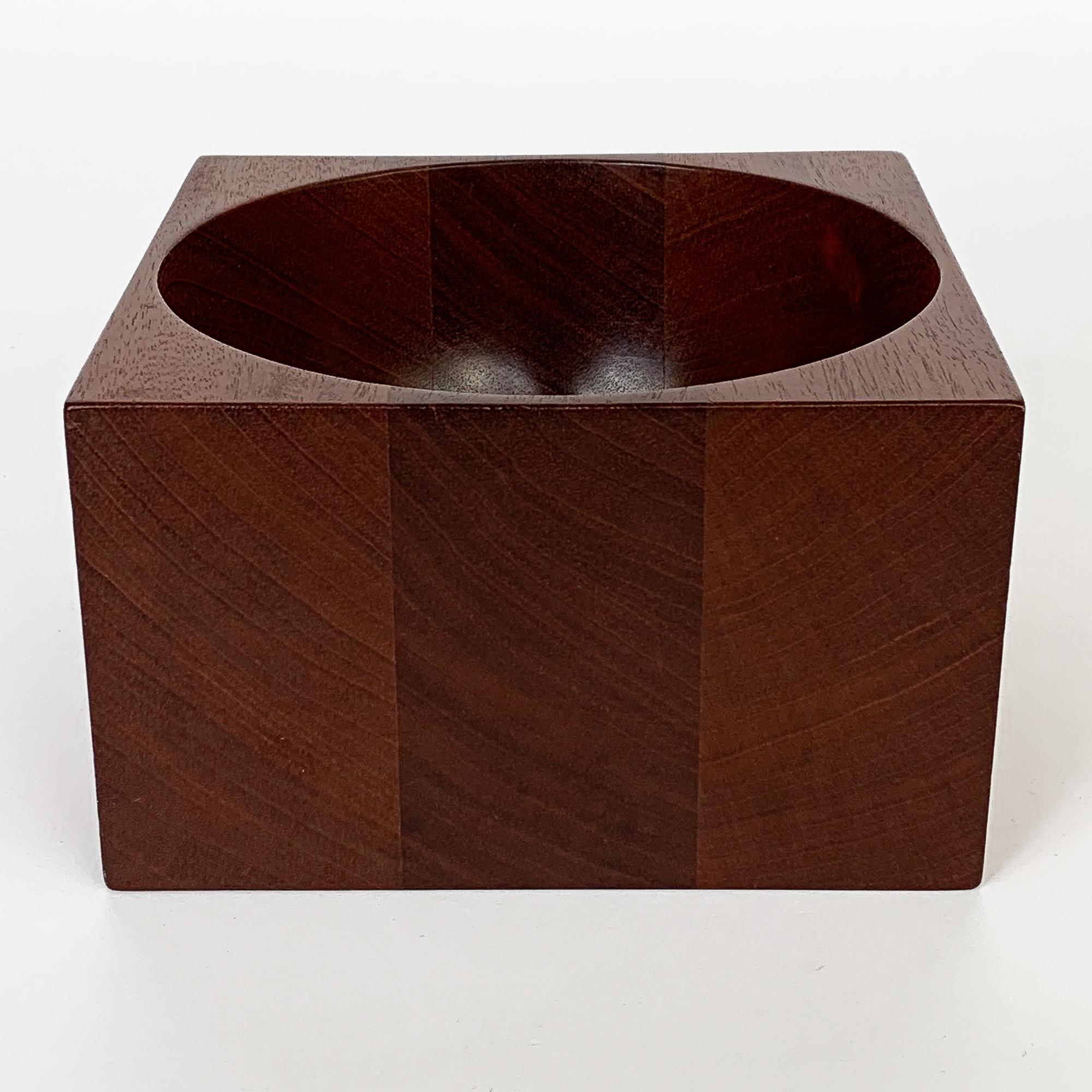 Modernist Mahogany Bowl by John Sage 1