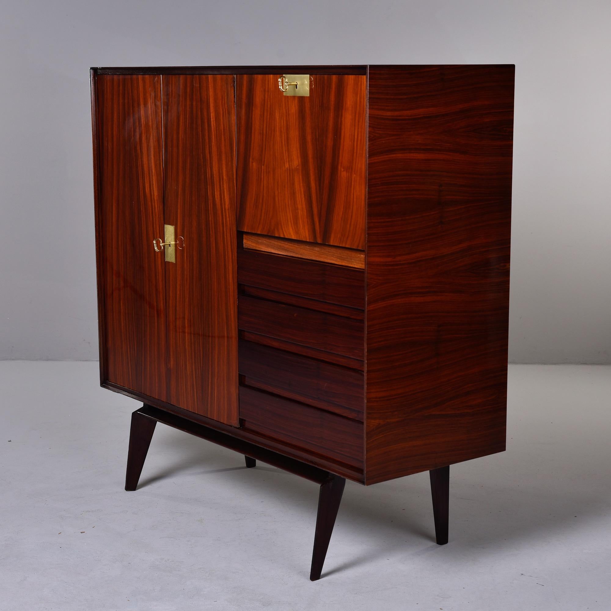 Modernist Mahogany Cabinet with Pull Down Bar 7