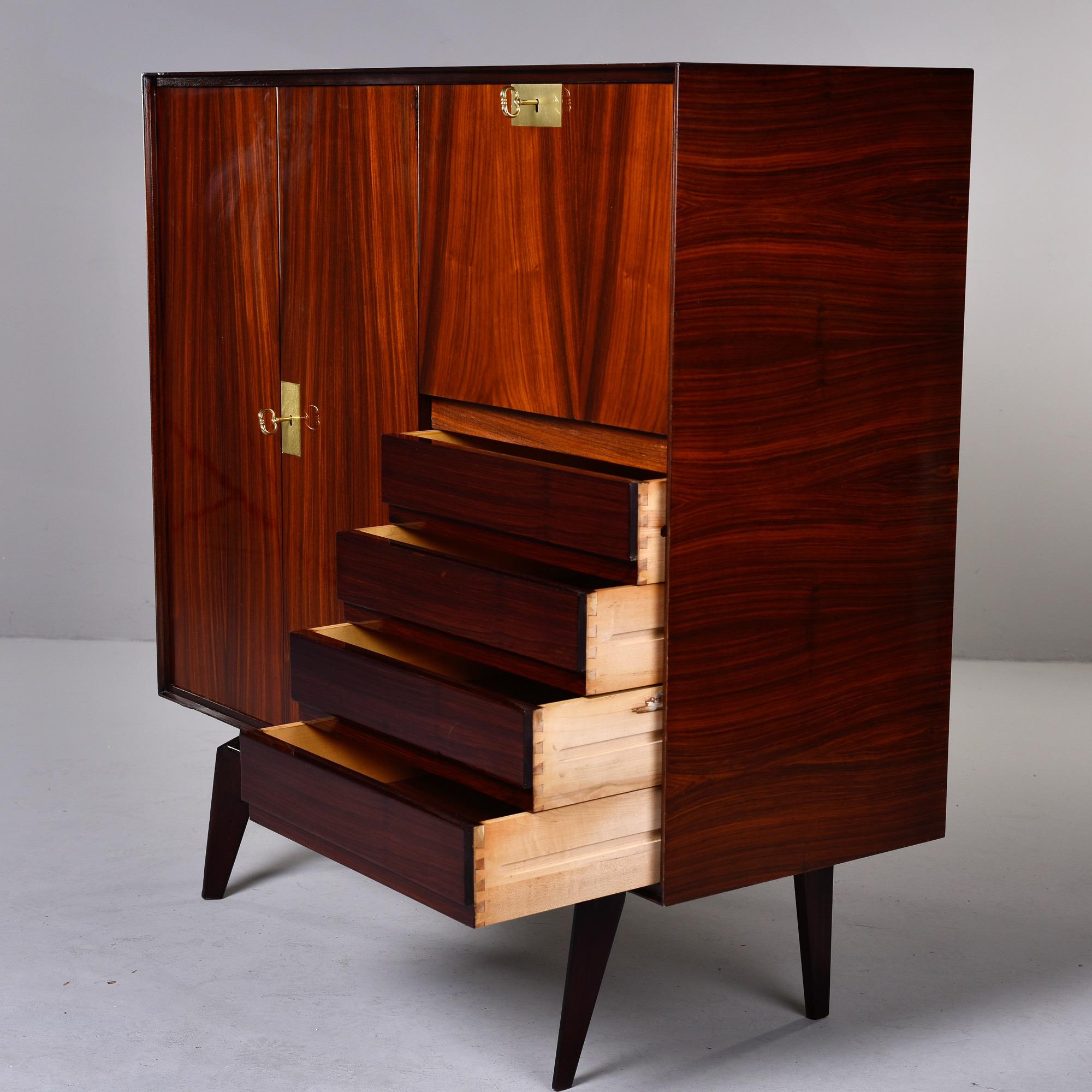 Modernist Mahogany Cabinet with Pull Down Bar 8