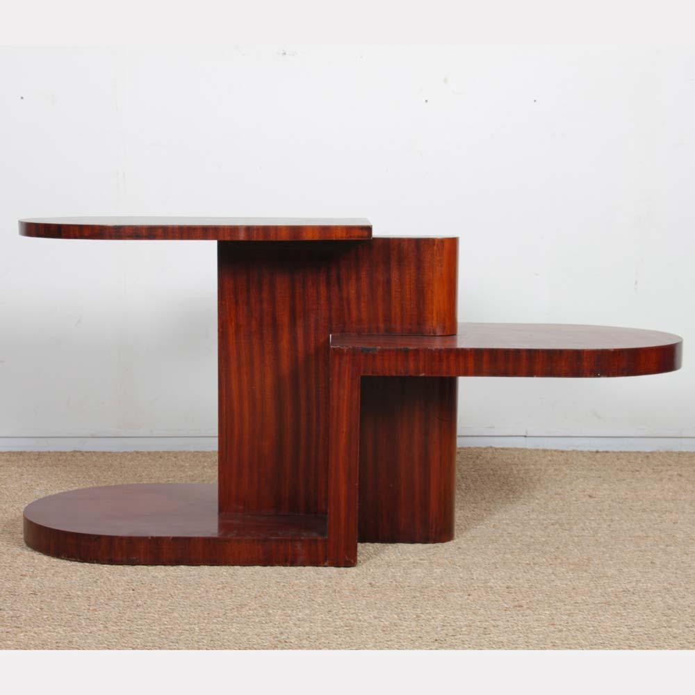 Modernist mahogany coffee table from the 1930s en venta 1