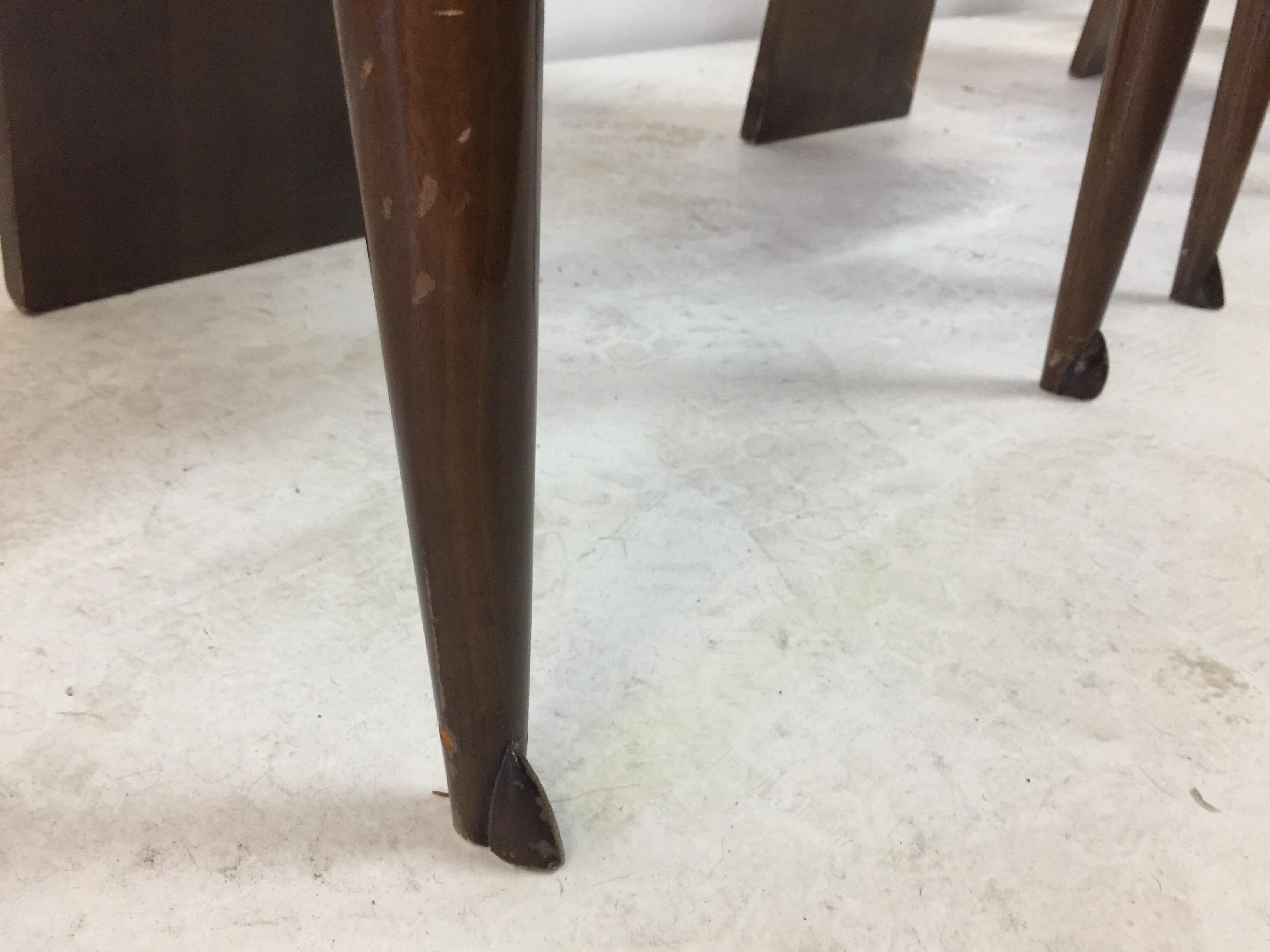 Sedie da pranzo moderniste in mogano, set di 4 pezzi In condizioni buone in vendita a North Miami, FL