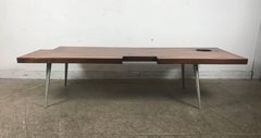 Modernist Maple and Aluminium Coffee, Cocktail Table, John Tracy
