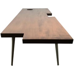 Modernist Maple and Aluminium Coffee, Cocktail Table, John Tracy