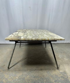 Modernist Marble and Iron Coffee / Cocktail Table made in Italy,  Salterini