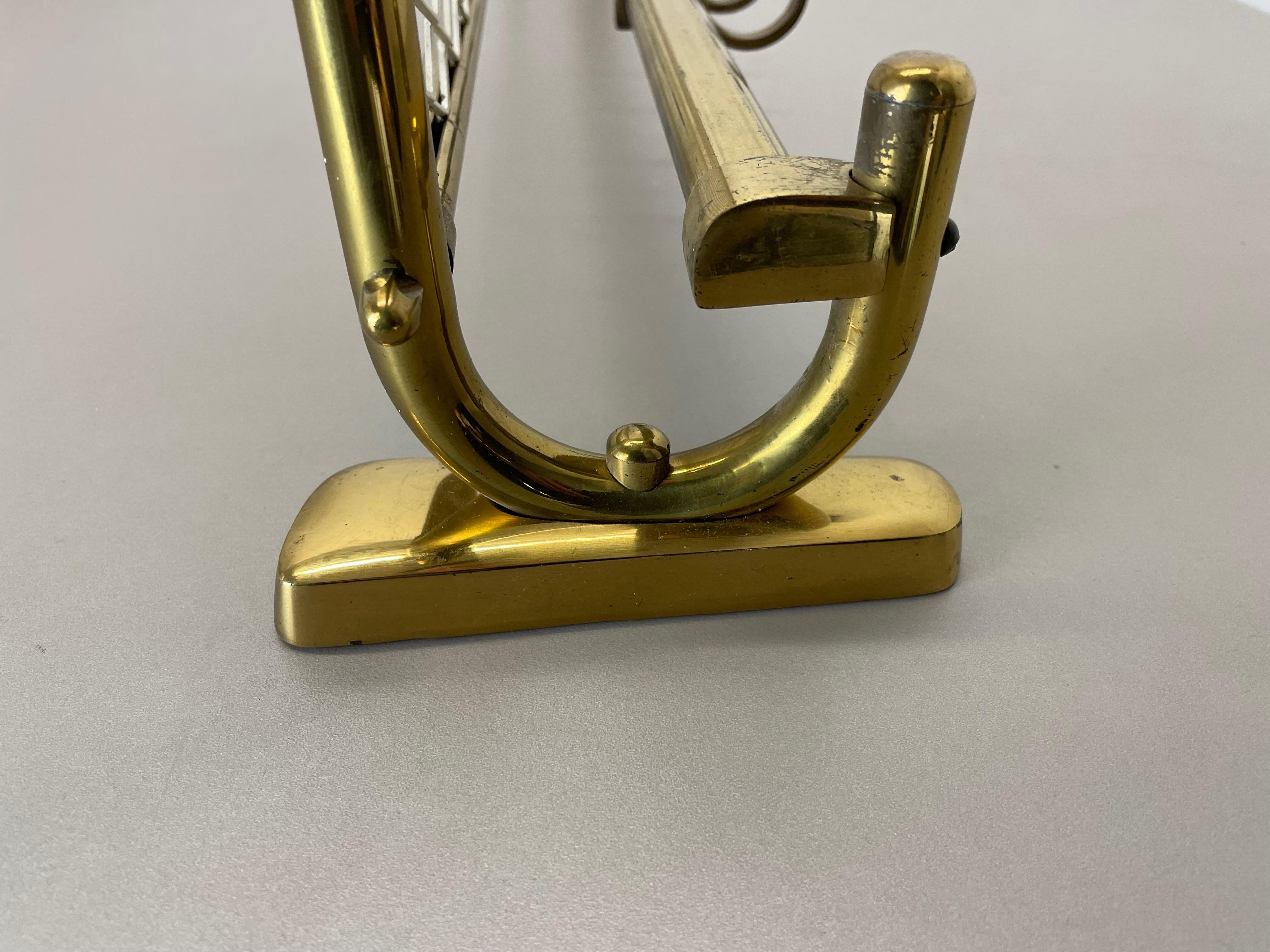 Modernist Mategot Style Brass Wardrobe Hook Coat Rack Element, France 1950s For Sale 11