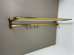 Modernist Mategot Style Brass Wardrobe Hook Coat Rack Element, France 1950s