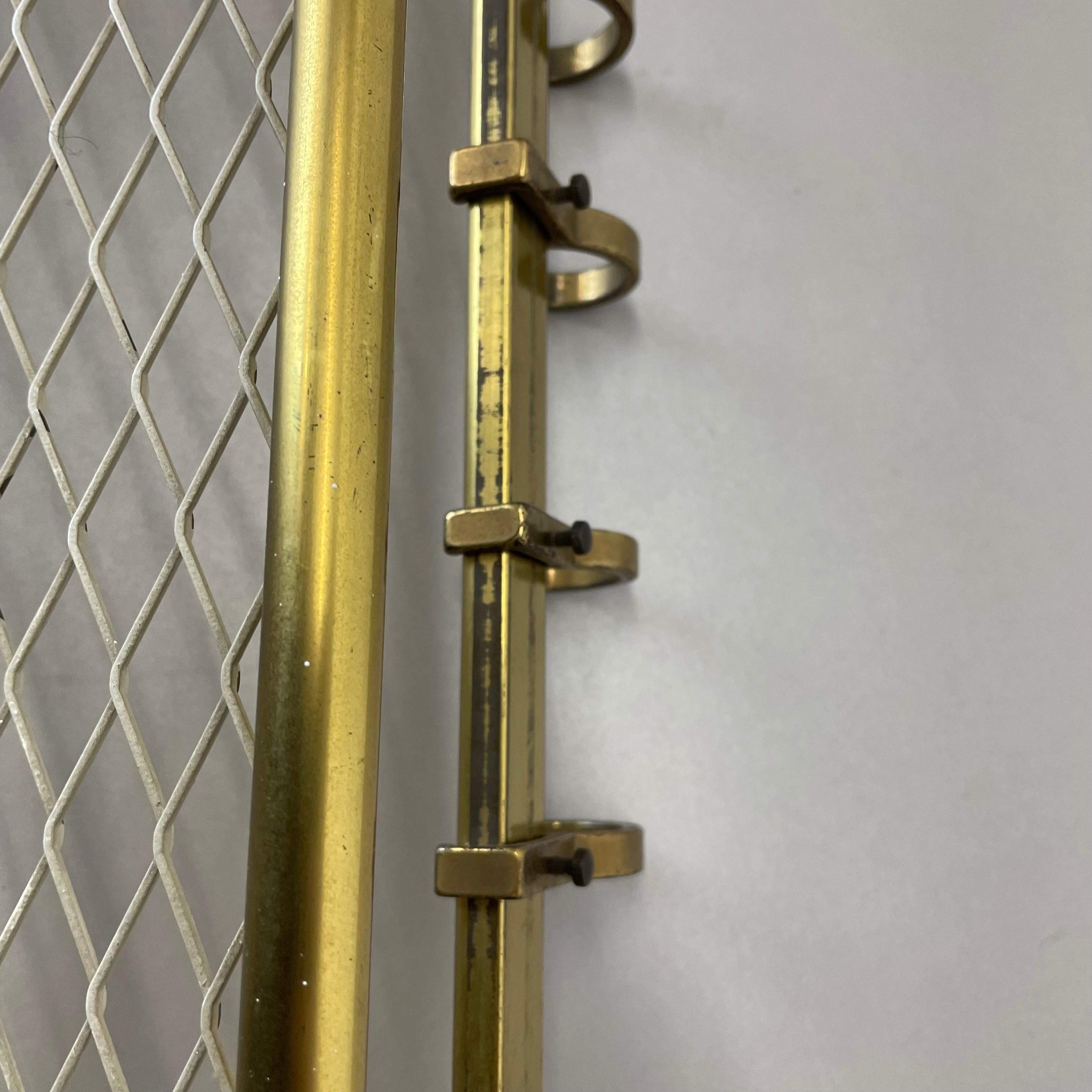 Modernist Mategot Style Brass Wardrobe Hook Coat Rack Element, France 1950s For Sale 2