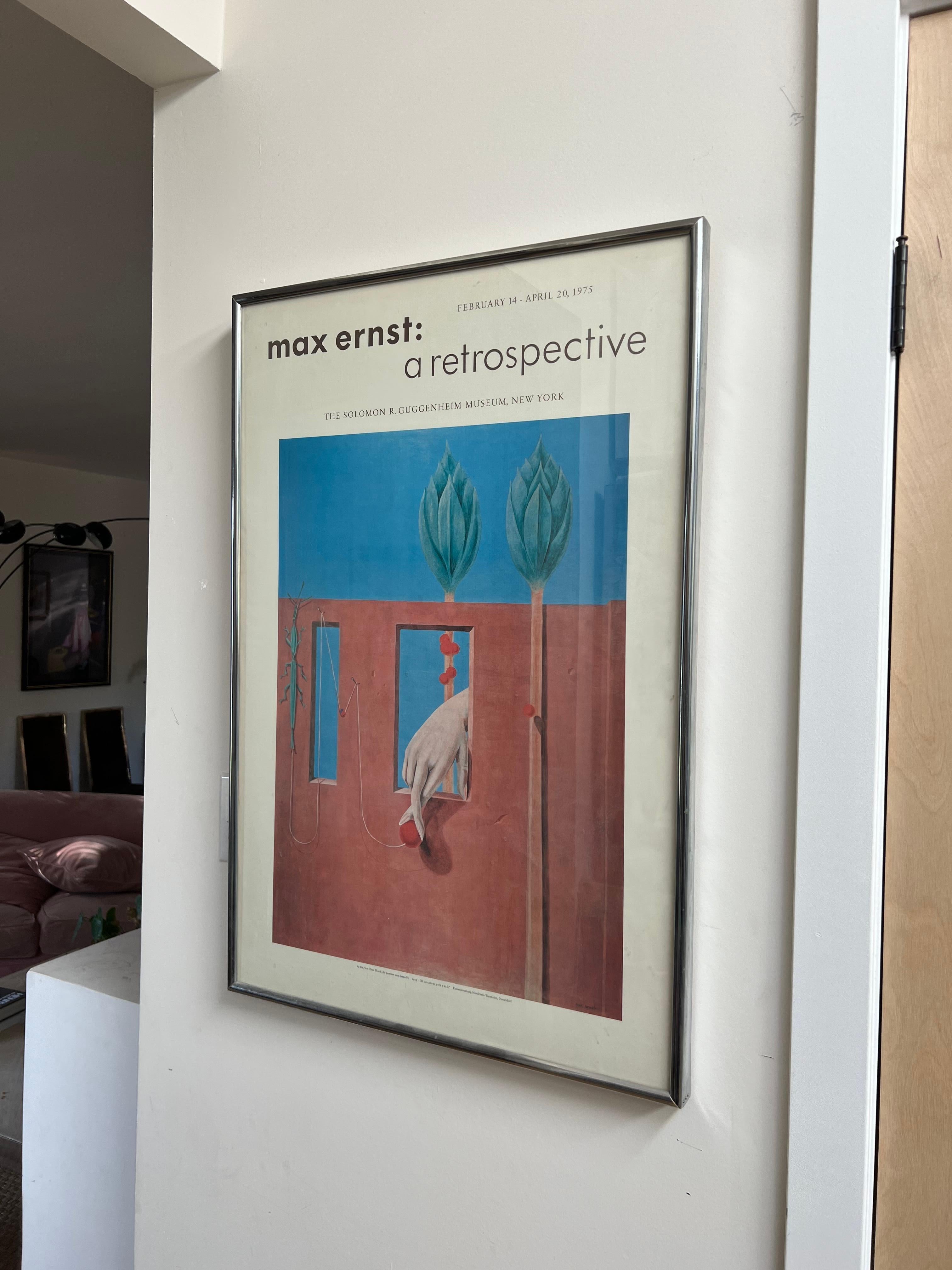 Modernist Max Ernst Exhibition Poster, Framed Behind Glass, 1970s 6