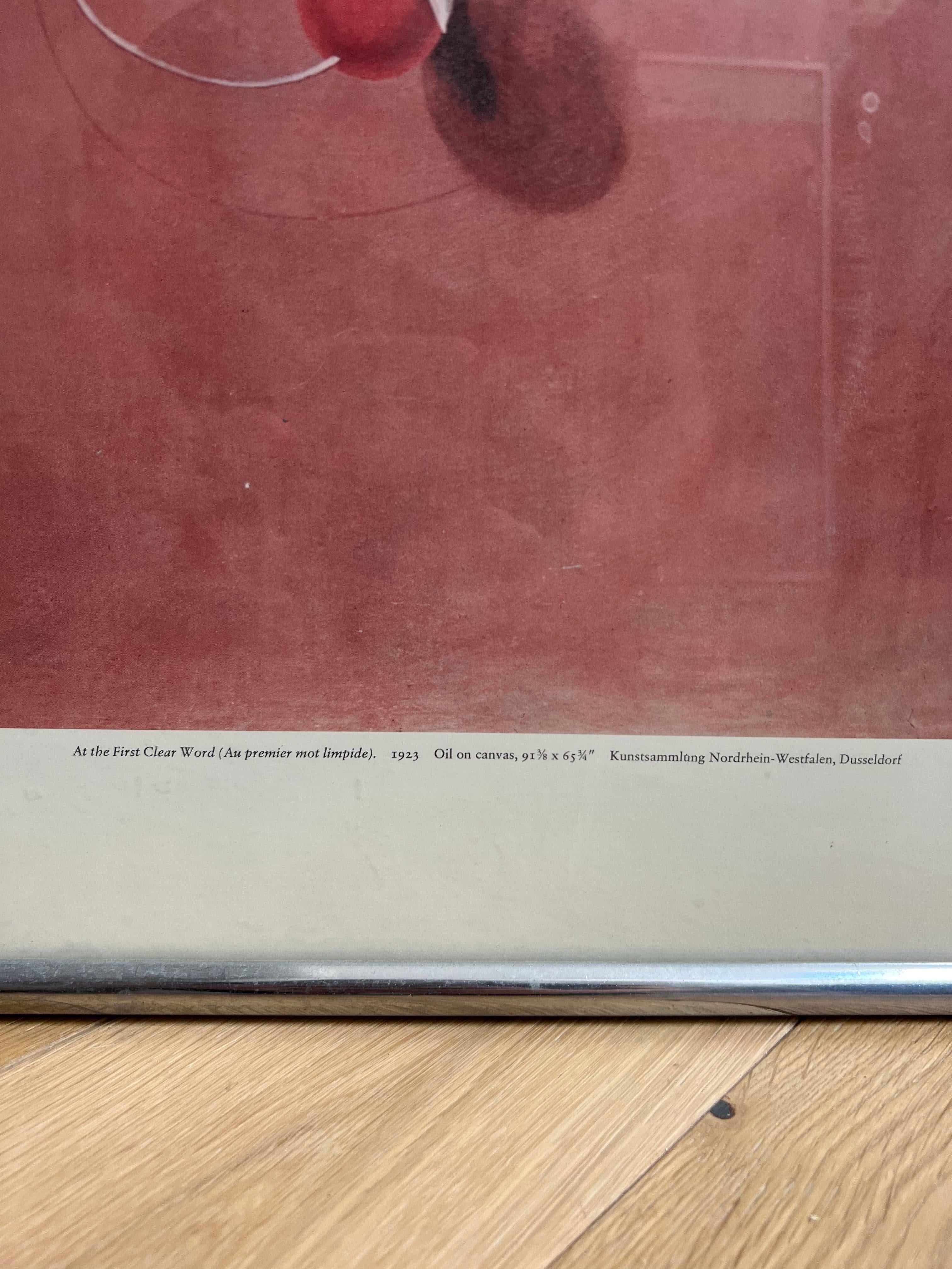 Modernist Max Ernst Exhibition Poster, Framed Behind Glass, 1970s 1