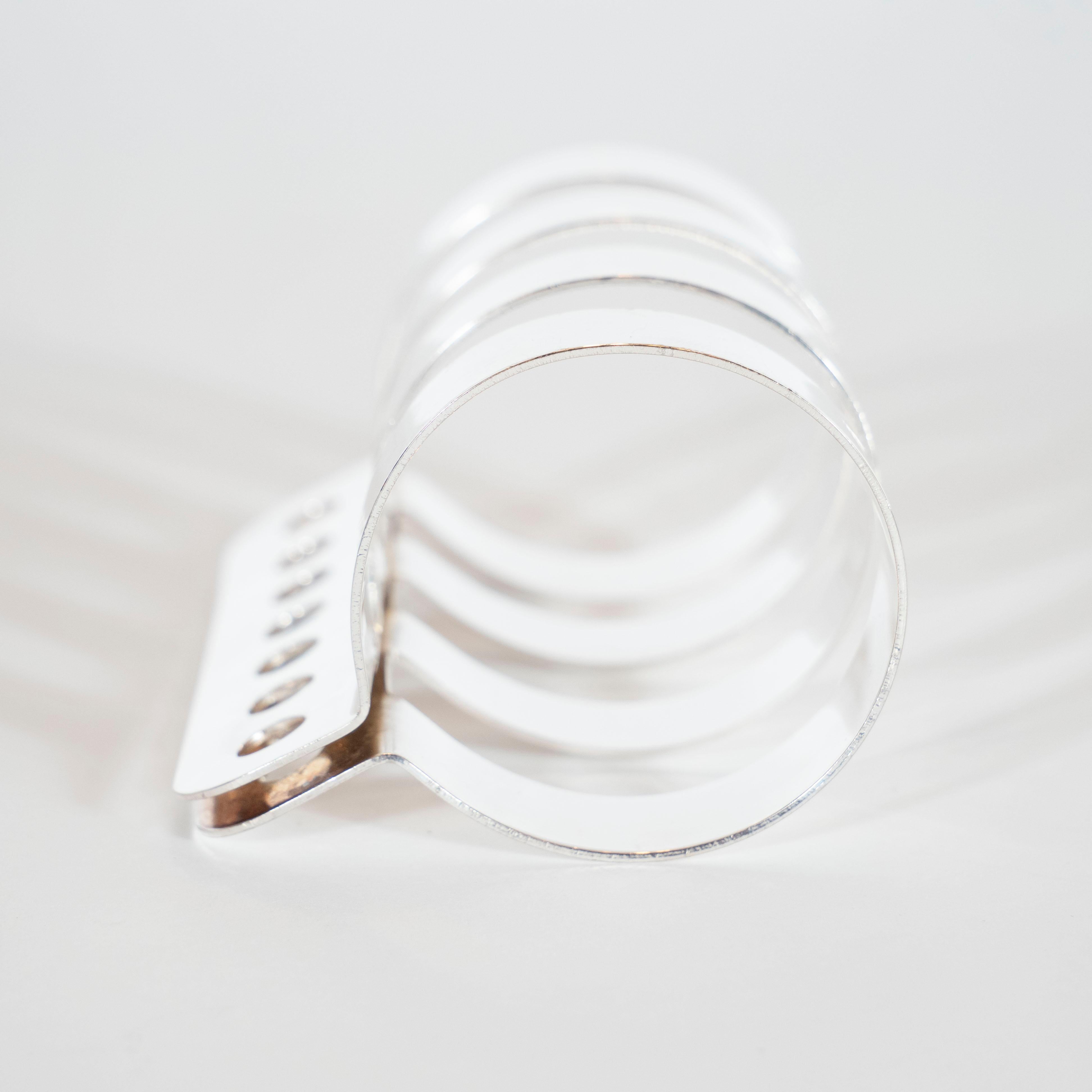 Post-Modern Modernist Memphis Silverplate Napkin Rings by Nathalie du Pasquier for Bodum