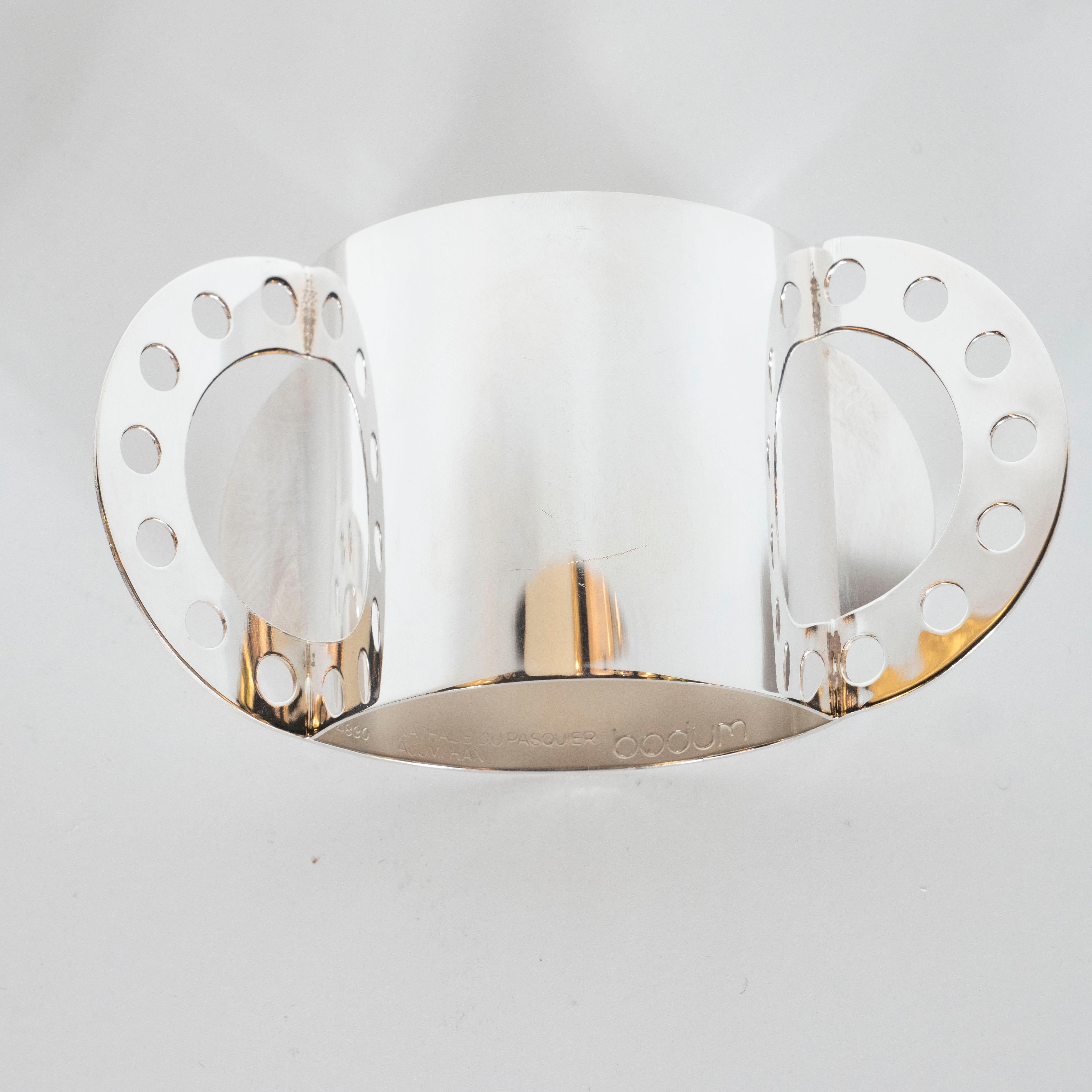 Late 20th Century Modernist Memphis Silverplate Napkin Rings by Nathalie du Pasquier for Bodum