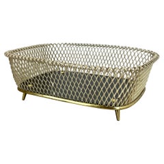 Modernist metal and Brass bowl element in Mathieu Matégot Style, France 1950s
