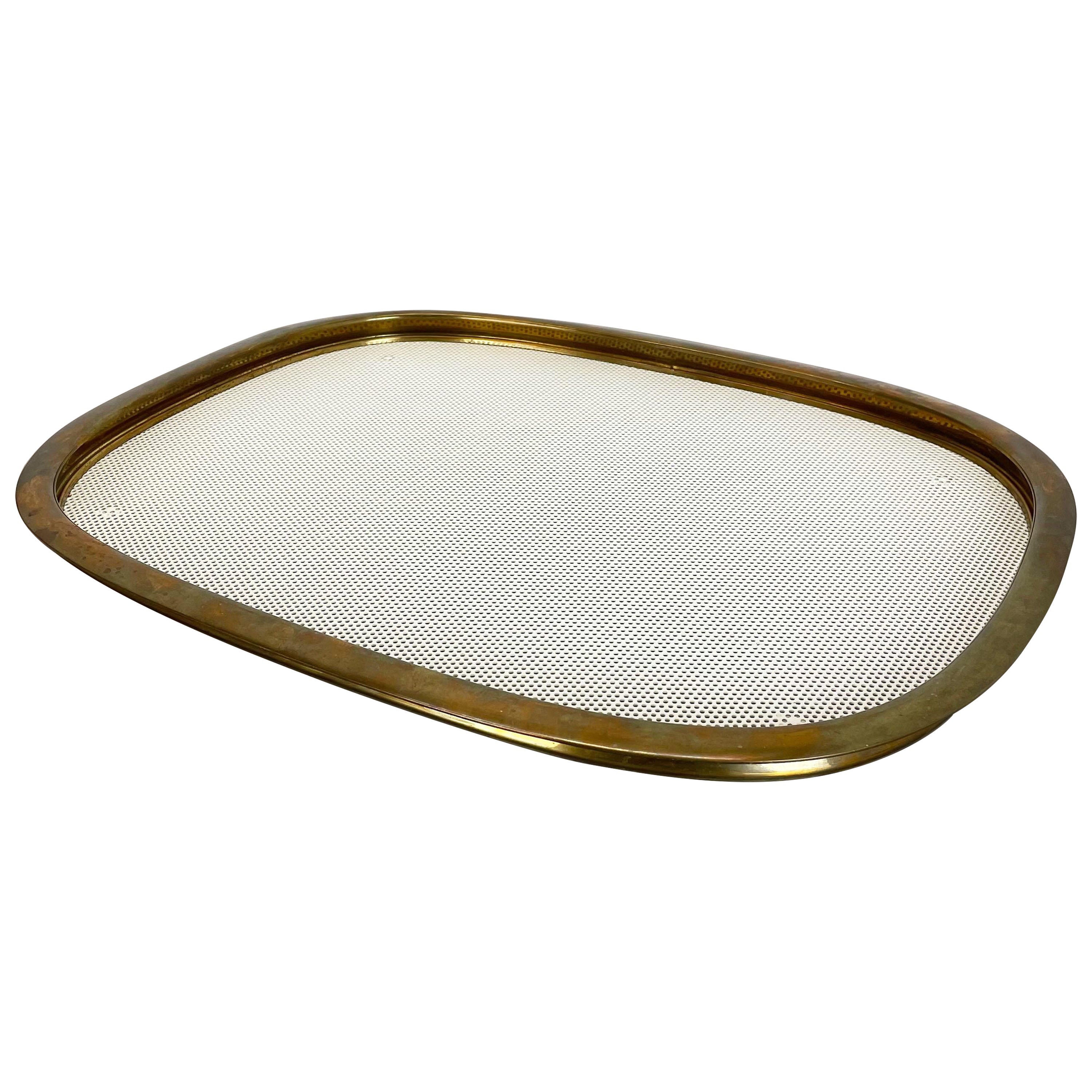 Modernist Metal and Brass Tray by Vereinigte Werkstätten, Germany, 1960s