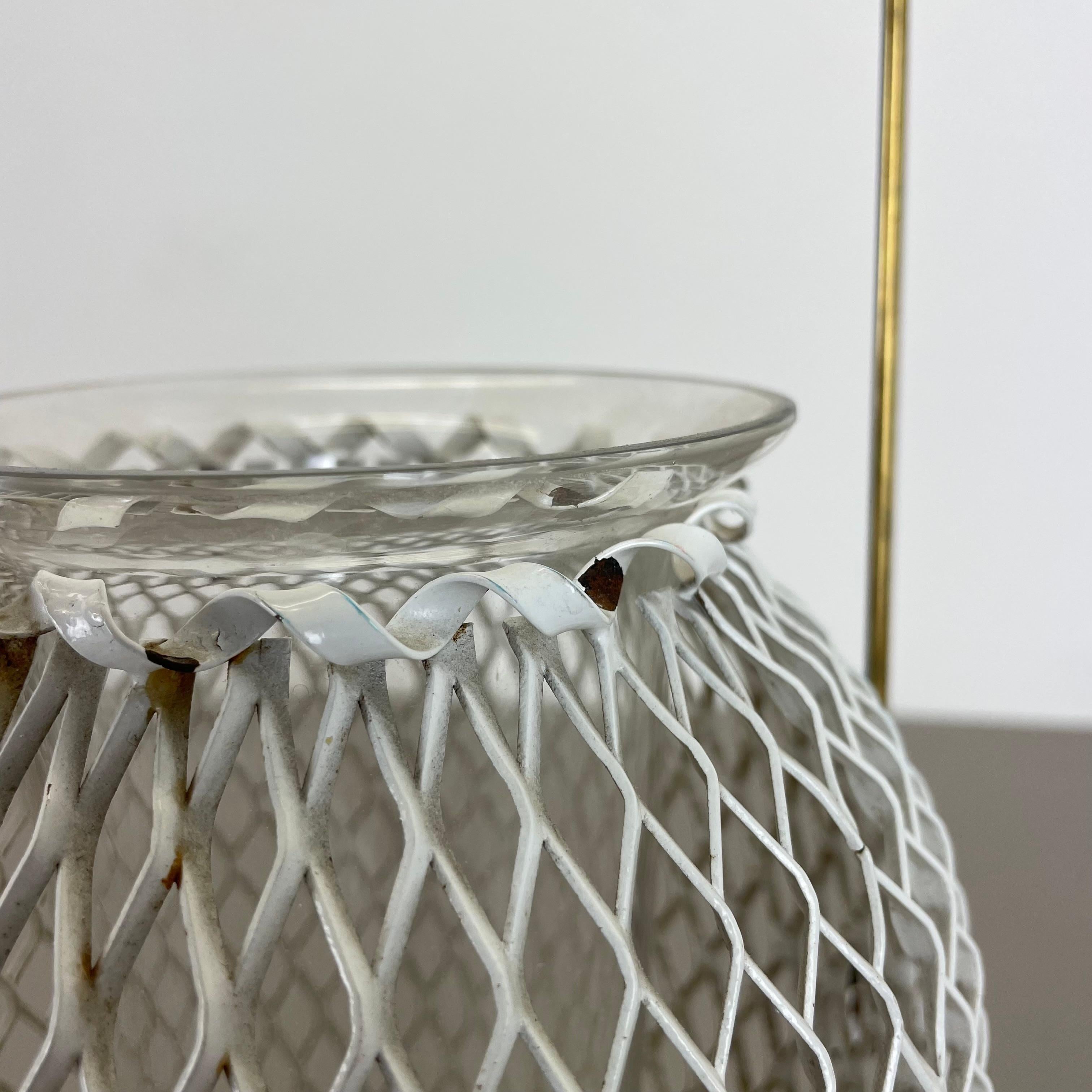 Modernistische Vasen-Blumentopf-Pflanzgefäßelement aus Metall im Mategot-Stil aus Metall, Frankreich 1950er Jahre im Angebot 5