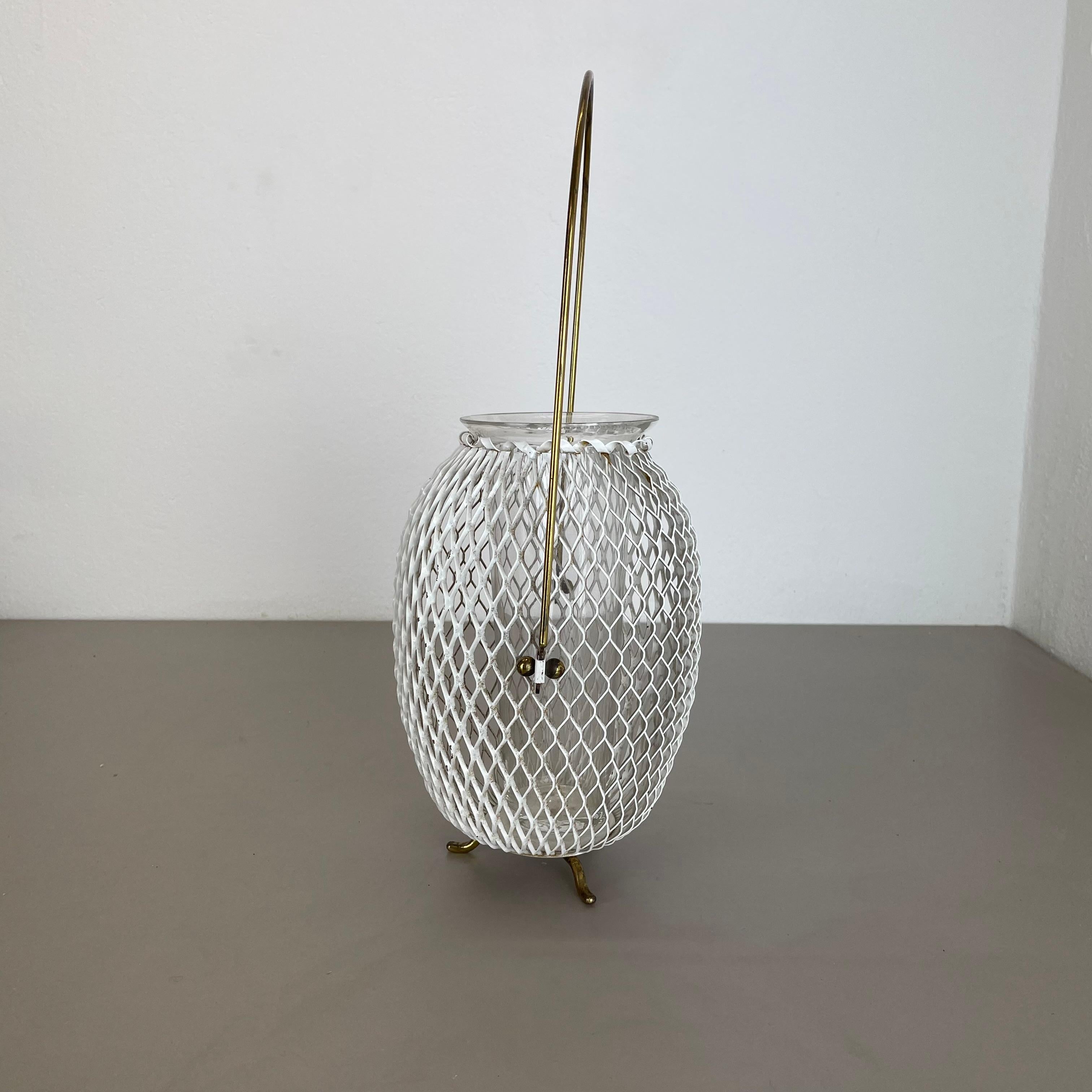 Modernist metal Mategot Style Vase Flower Pot Plant Stands Element, France 1950s In Good Condition For Sale In Kirchlengern, DE