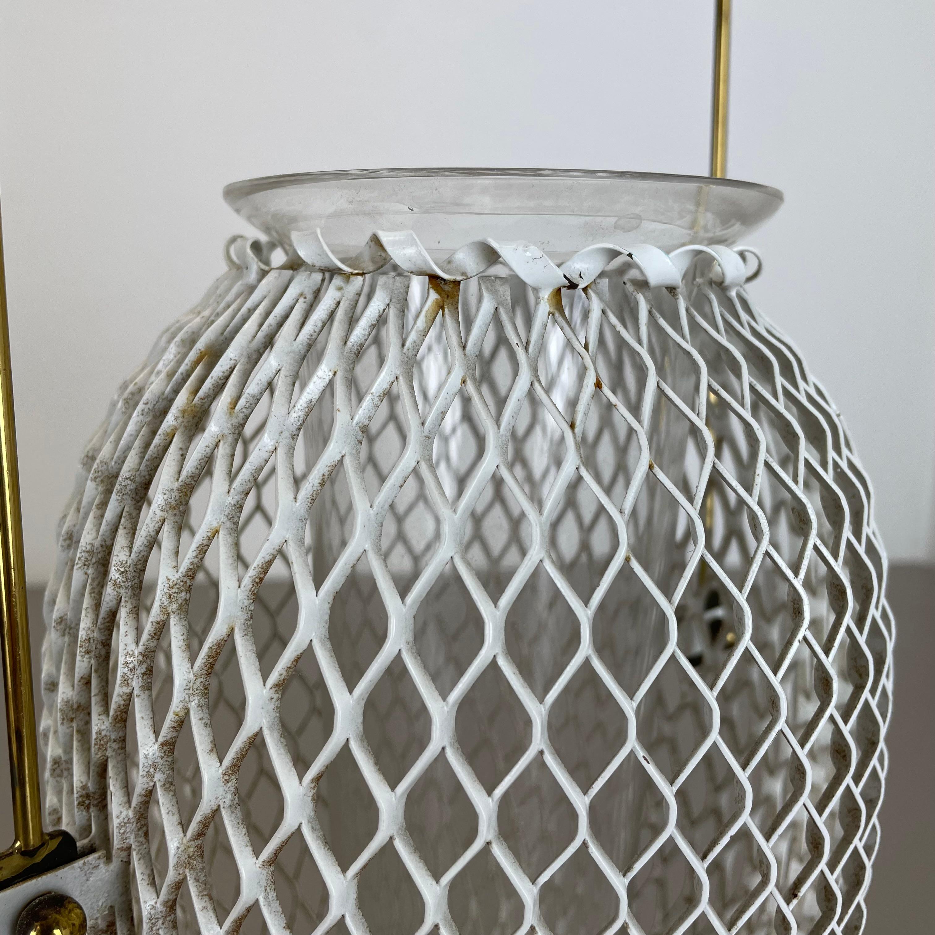 Modernistische Vasen-Blumentopf-Pflanzgefäßelement aus Metall im Mategot-Stil aus Metall, Frankreich 1950er Jahre im Angebot 2