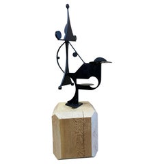 Modernist Metal Sculpture by Jay McVickers – Signed