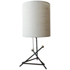 Modernist Mexican Iron and Brass Table Lamp