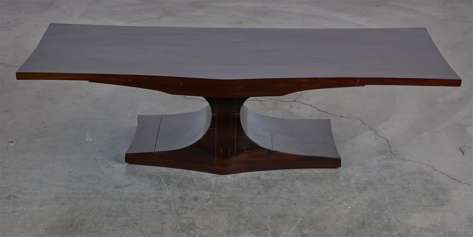Mid-Century Modern Modernist Mid 20th Century Sculptured Hardwood Coffee Table For Sale