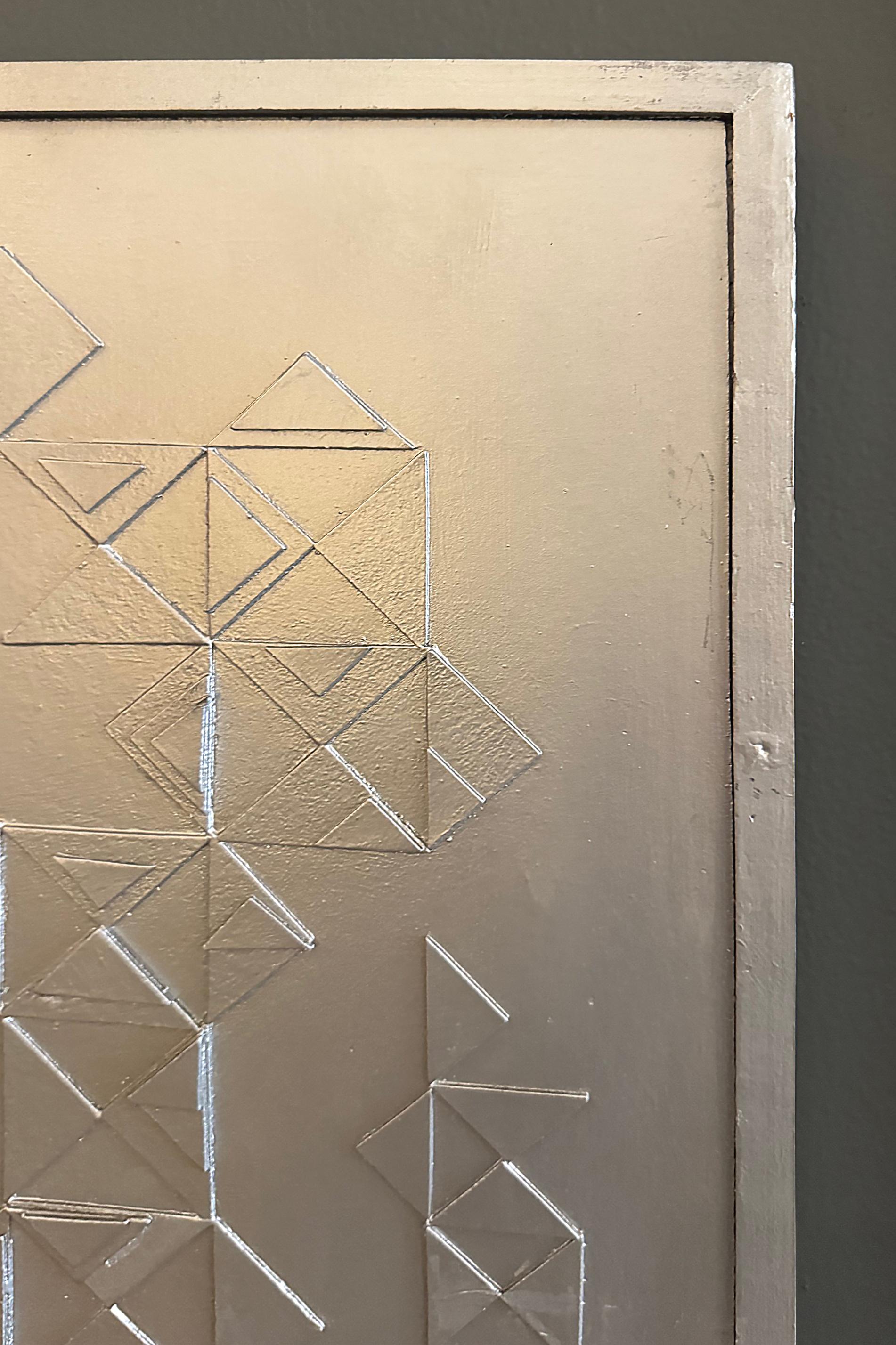 Sculpture murale géométrique moderniste du milieu du siècle dernier en vente 1