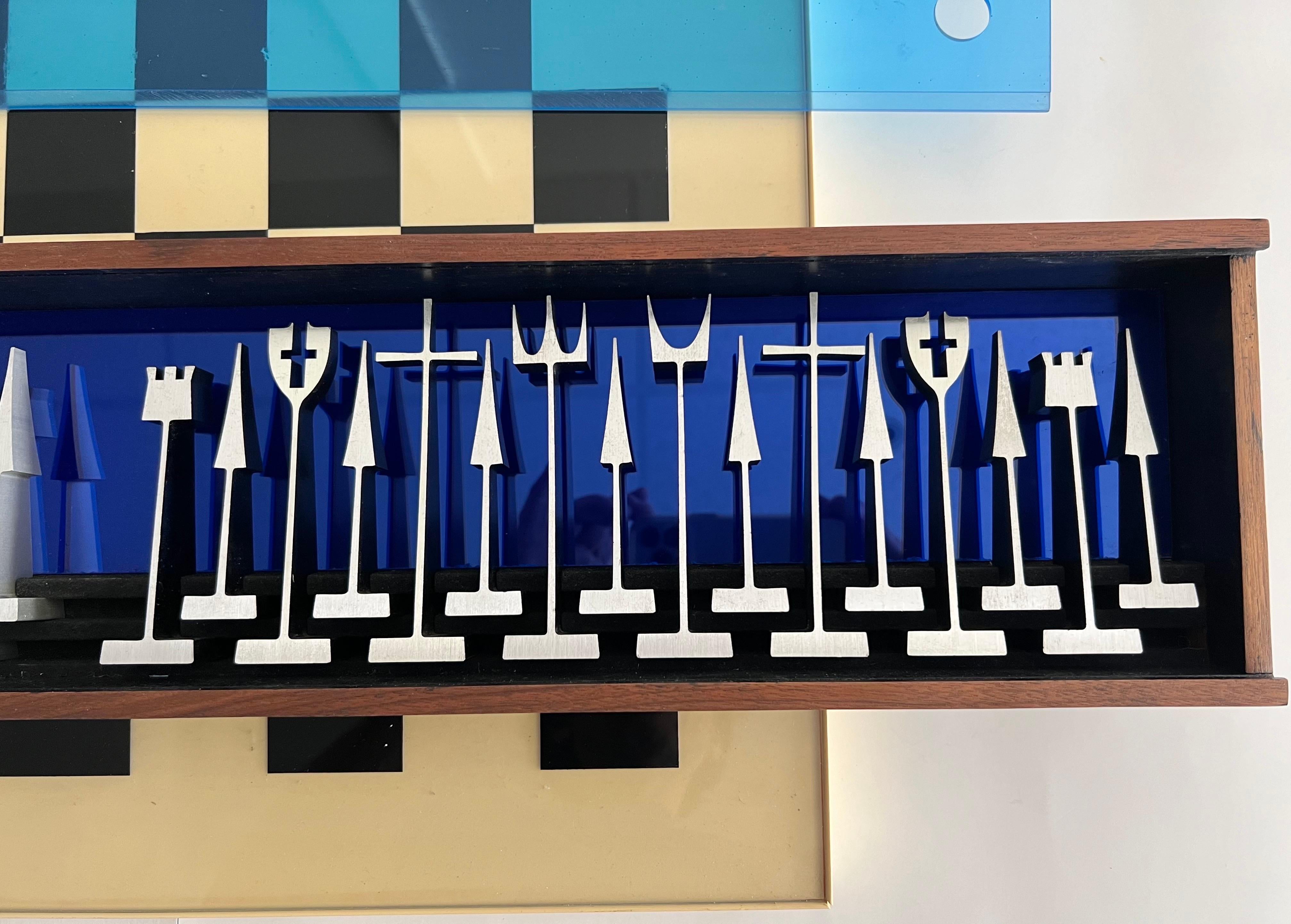 American Modernist Mid Century Chess Set by Austin Vintage