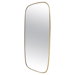 The Moderns Modernity Vintage Huge Brassed Full Length Mirror 1950s Italy