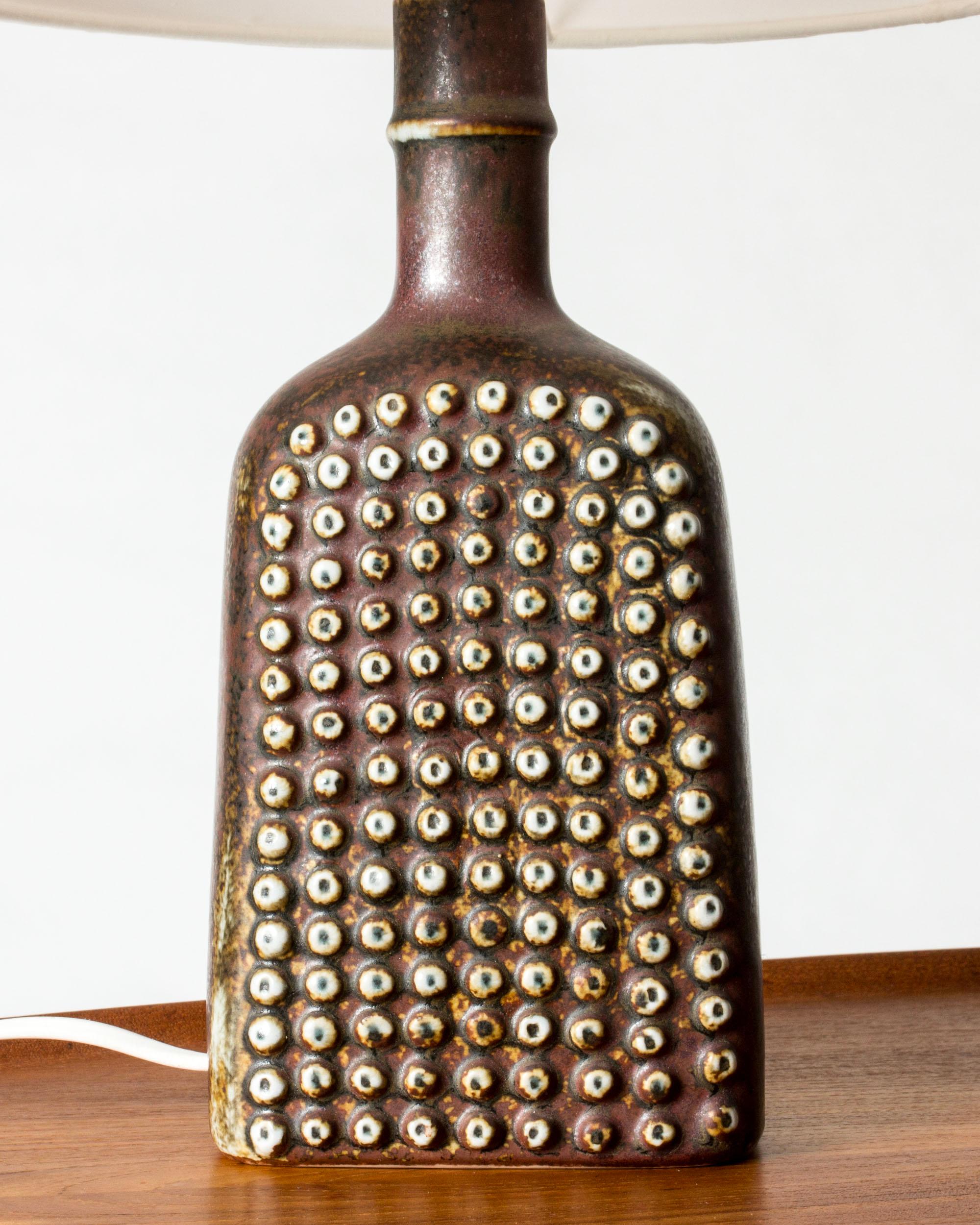 Scandinave moderne Lampe de table moderniste en grès du milieu du siècle, Stig Lindberg, Gustavsberg, années 1950 en vente