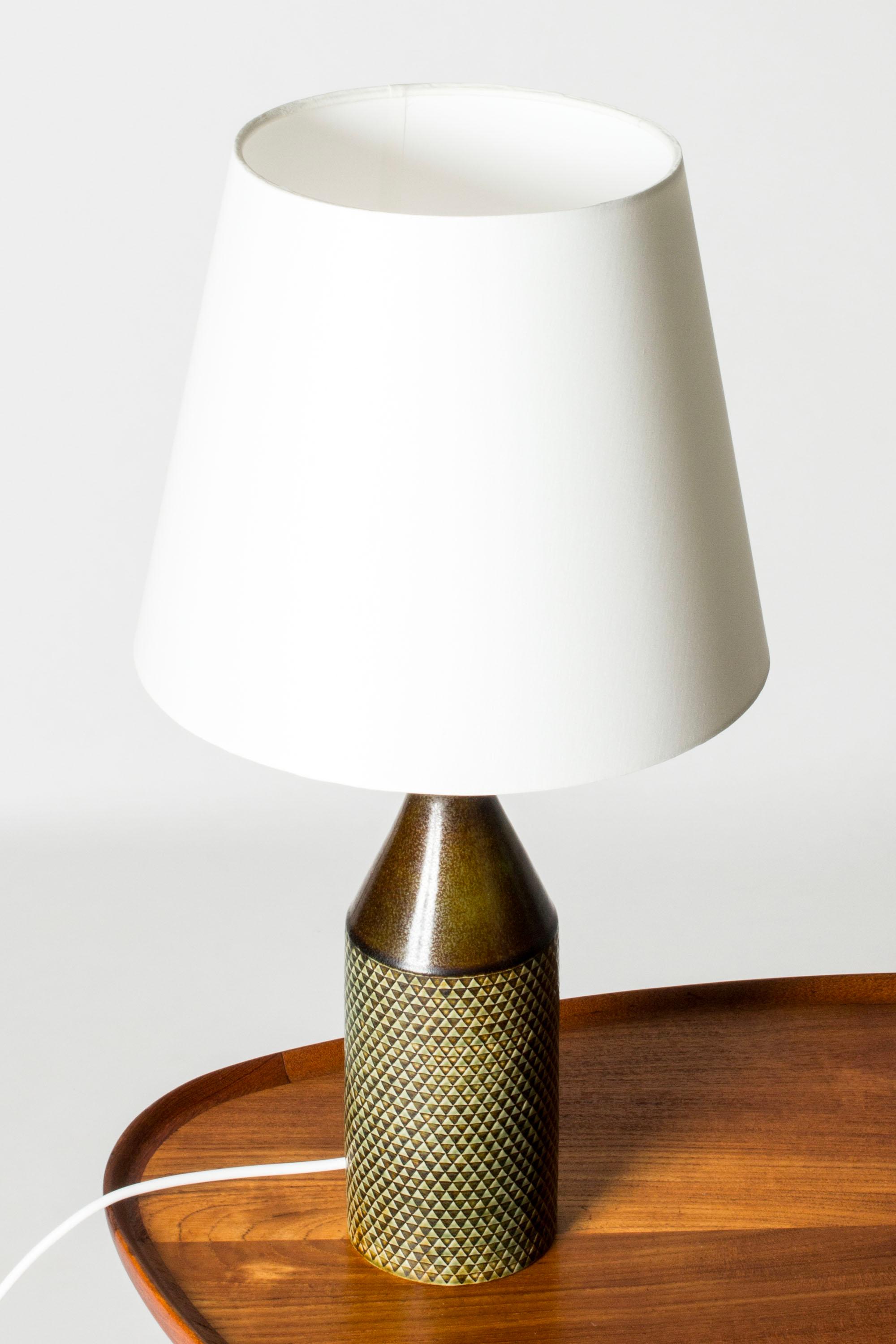Scandinave moderne Lampe de table moderniste en grès du milieu du siècle, Stig Lindberg, Gustavsberg, années 1950 en vente